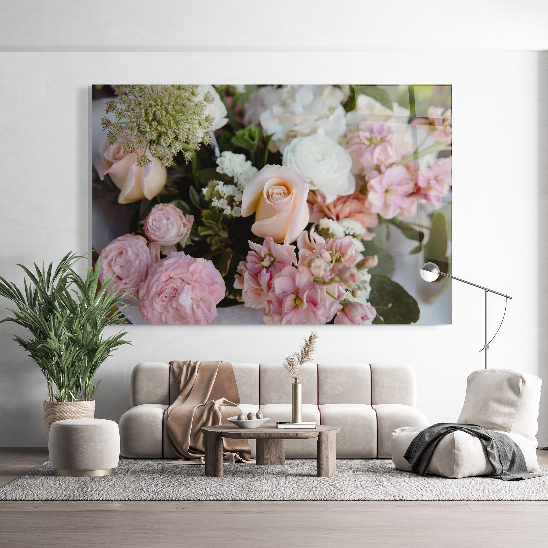 Glasbild Beautiful Pink Pastel mockup 9