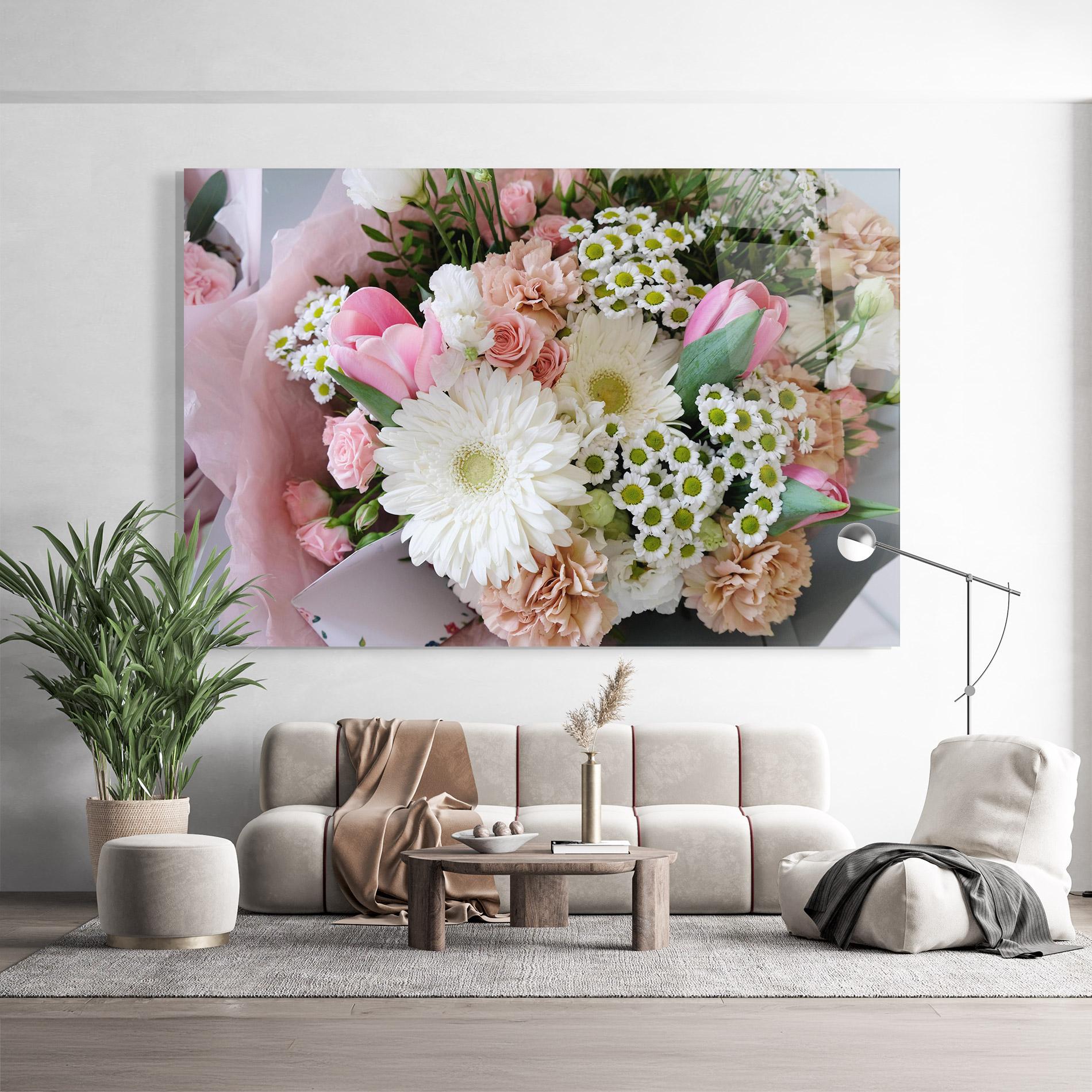 Glasbild Flower Mix Bouquet mockup 9