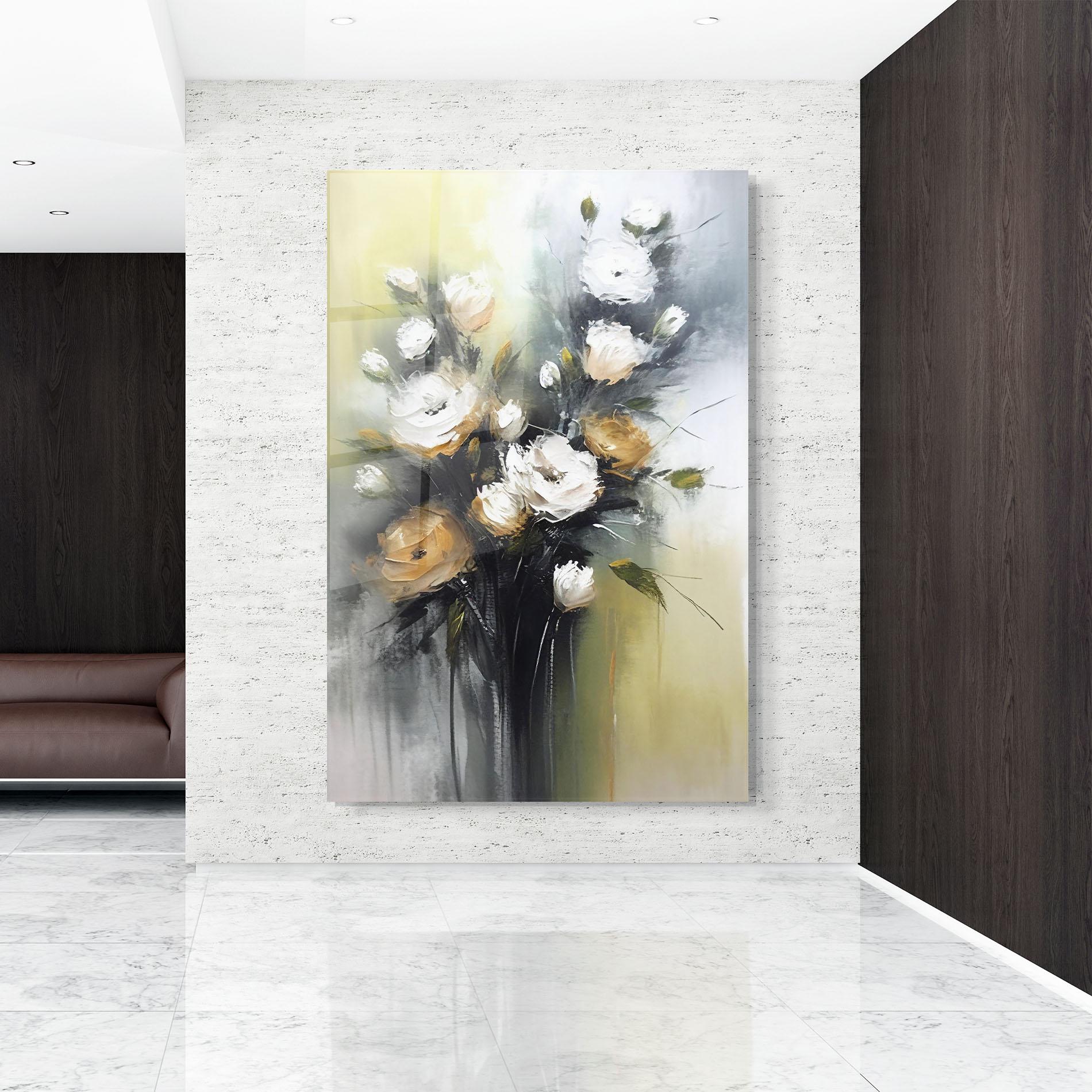 Glasbild Bouquet Painting mockup 9