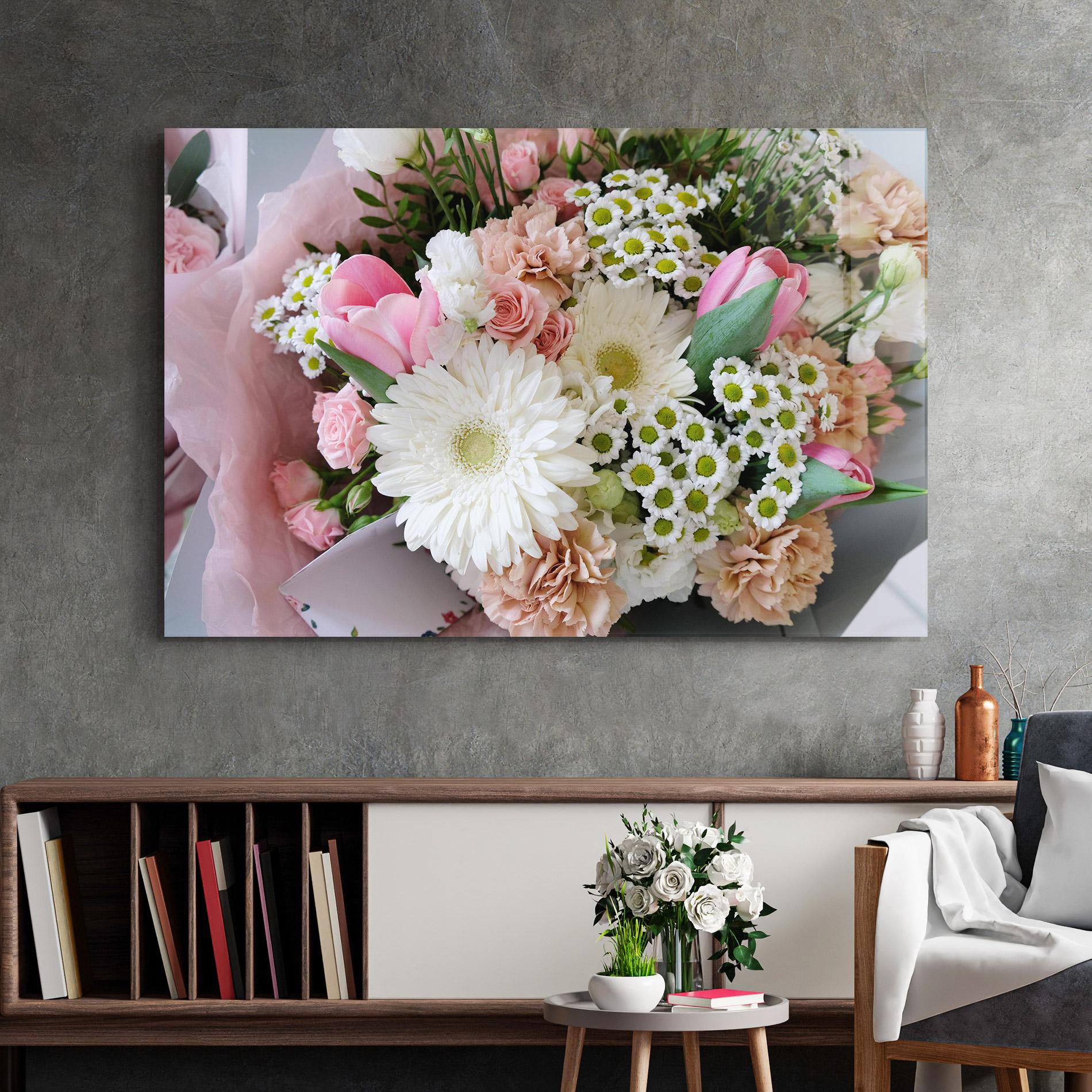 Glasbild Flower Mix Bouquet mockup 2