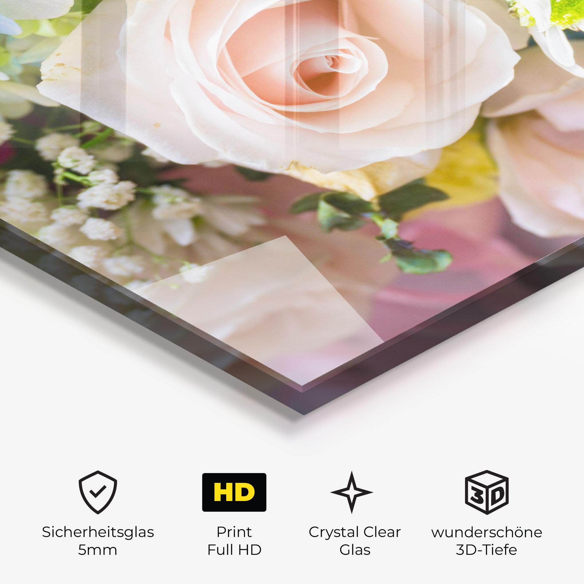 Glasbild Light Pink Bouquet mockup 3