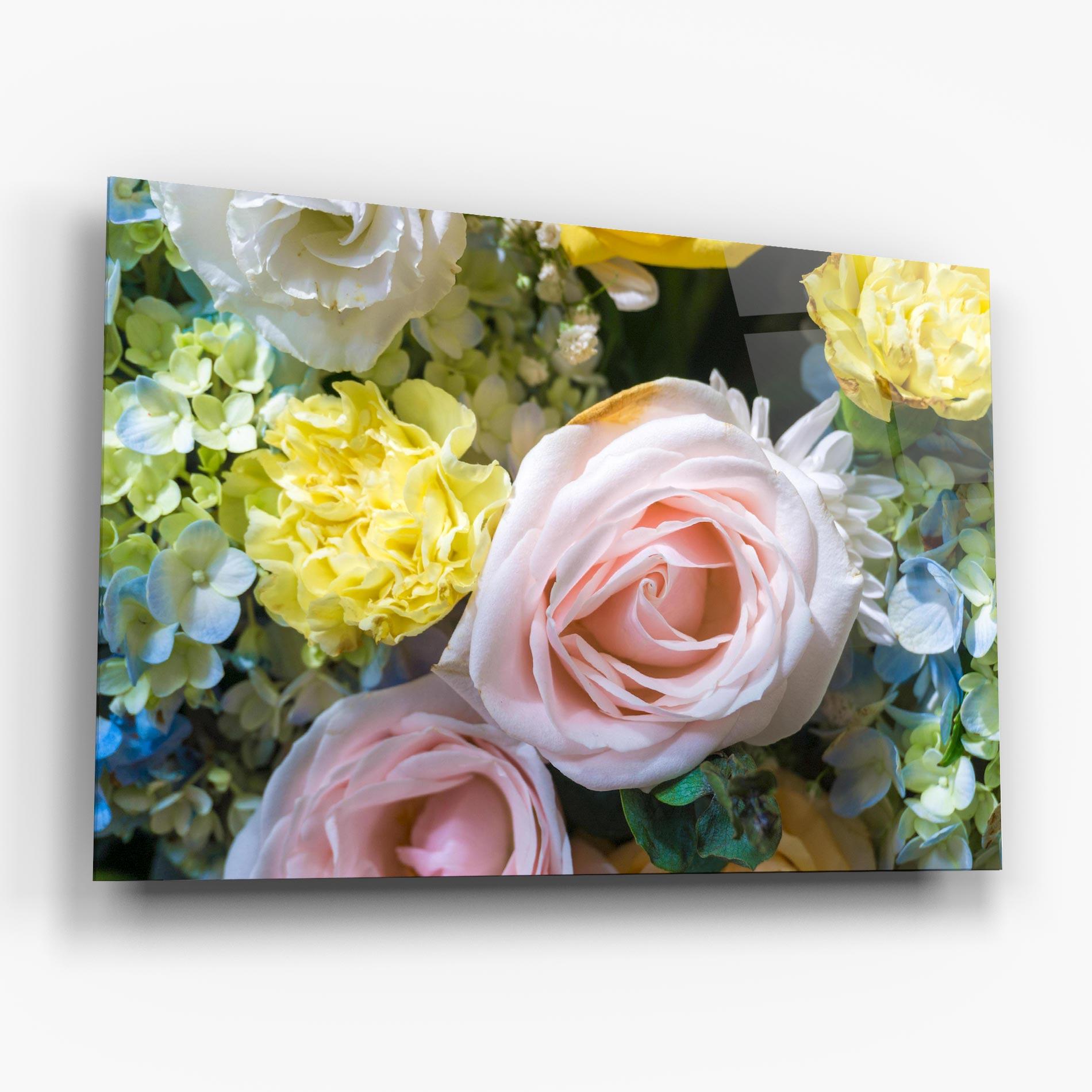 Glasbild Bouquet Light Pink mockup 6