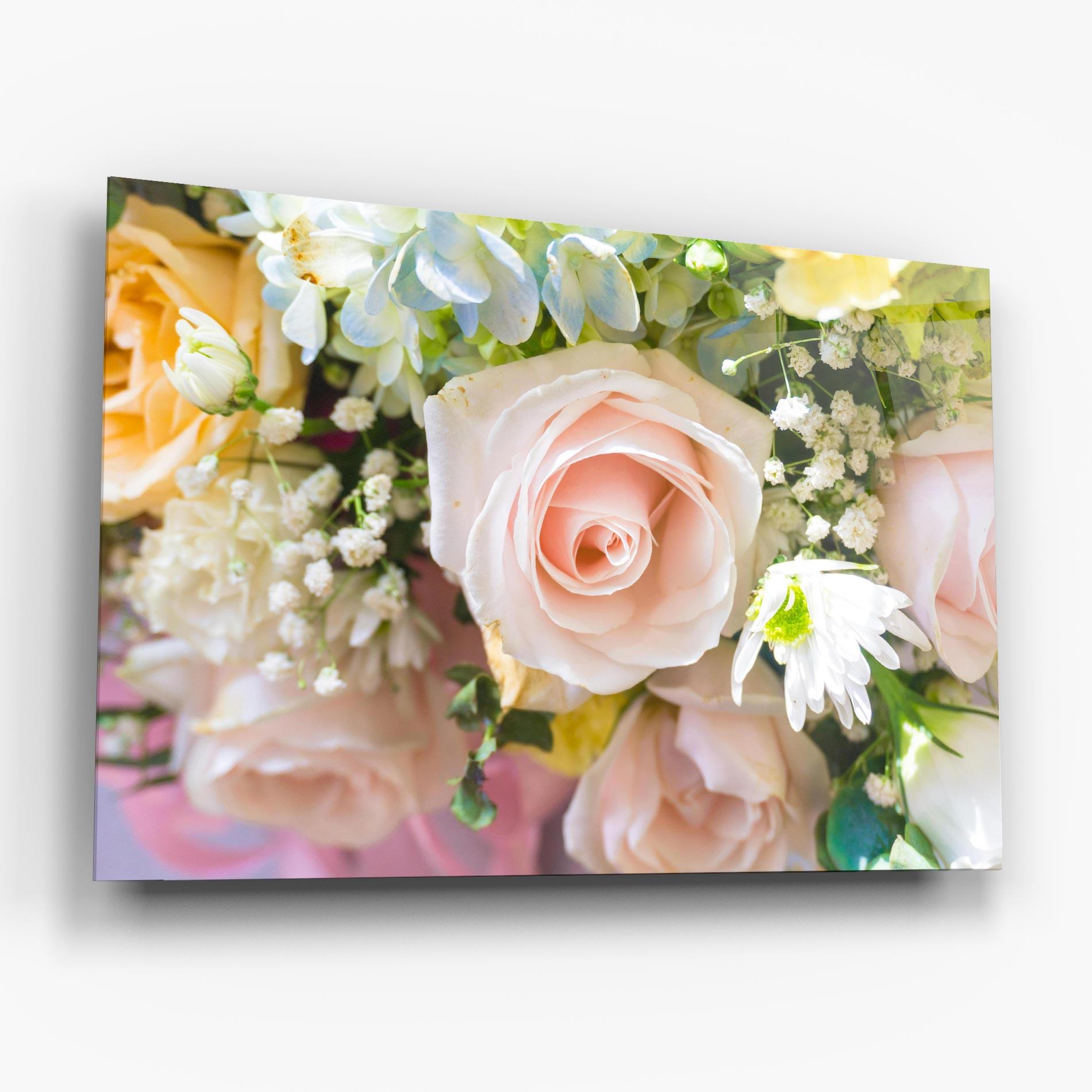Glasbild Light Pink Bouquet mockup 6