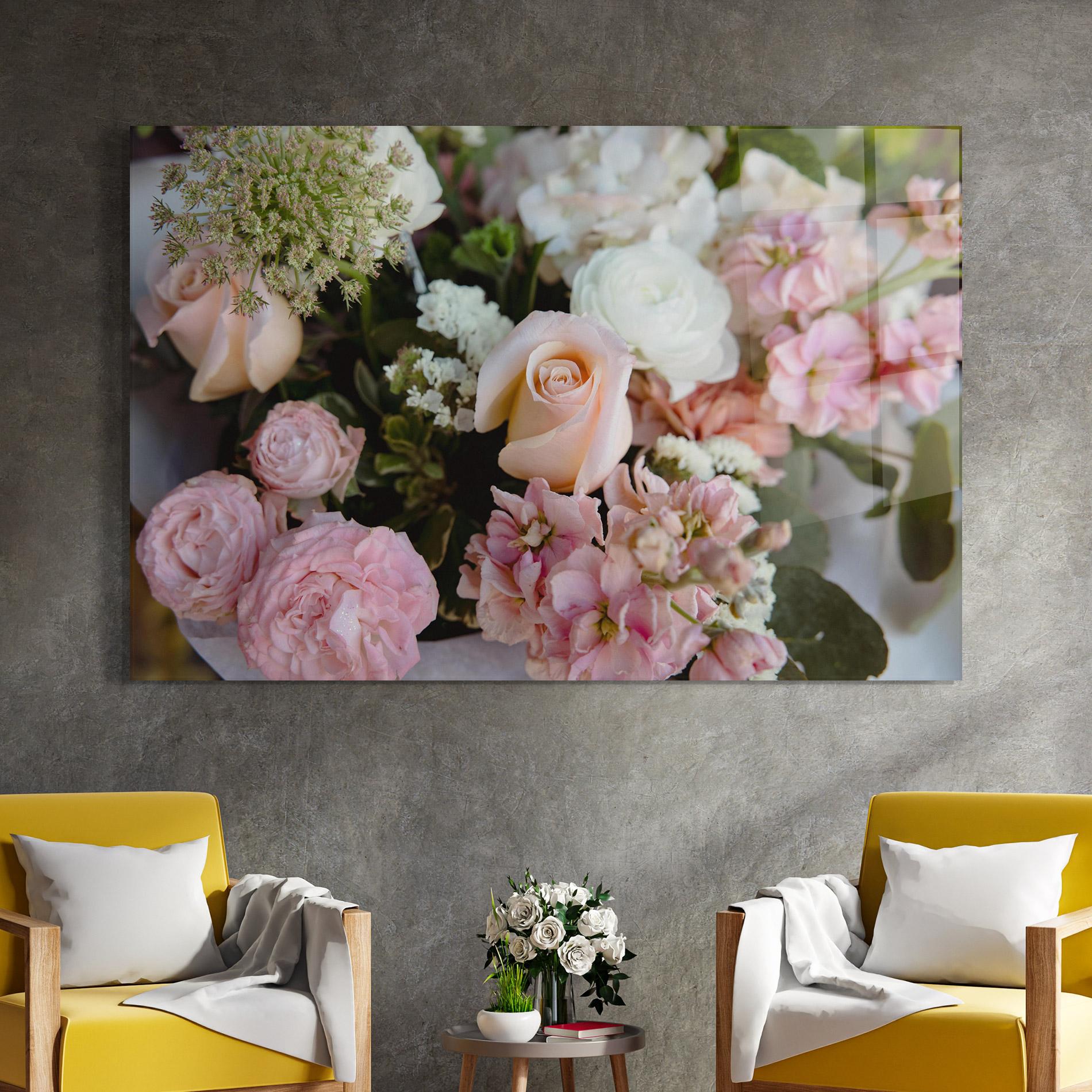 Glasbild Beautiful Pink Pastel mockup 4