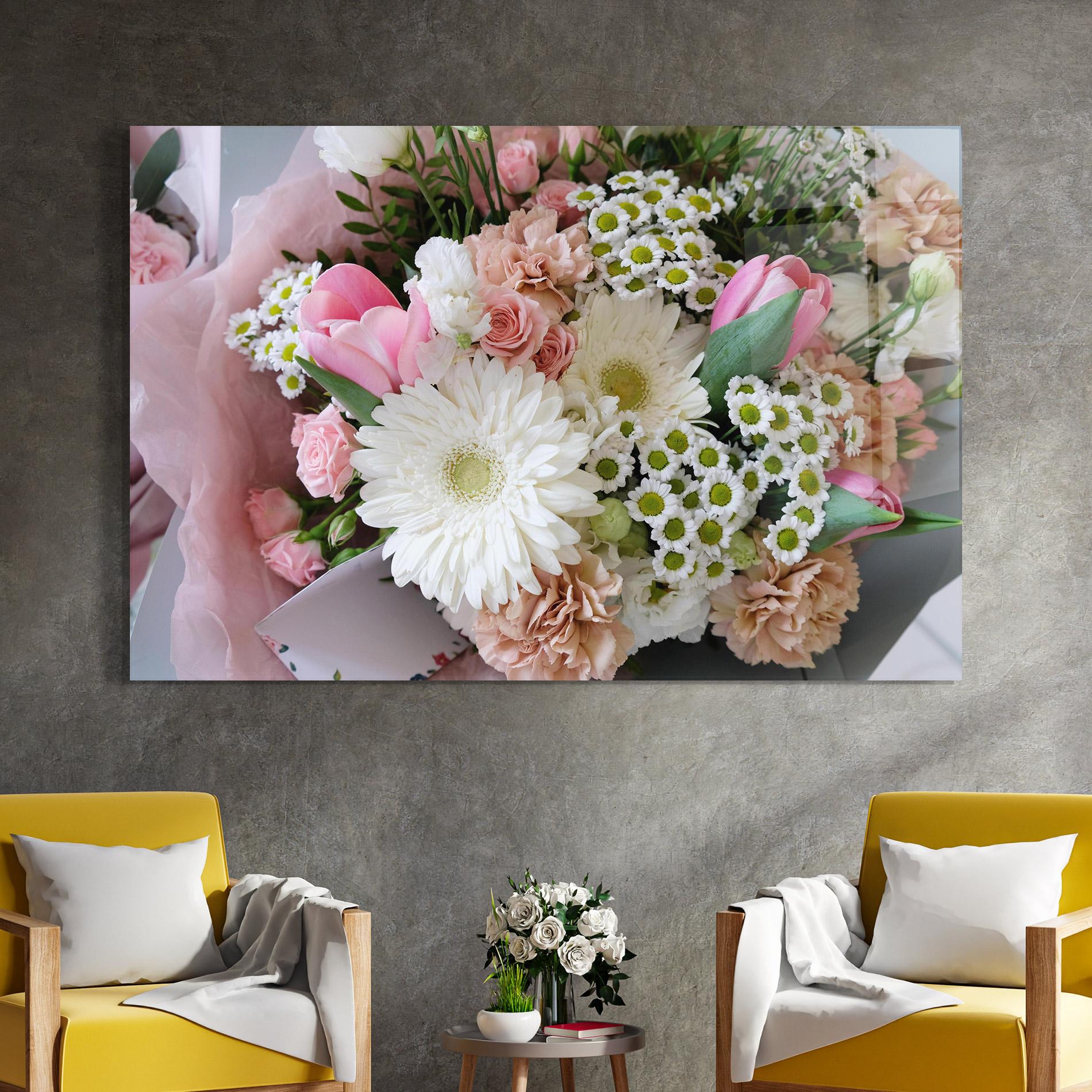 Glasbild Flower Mix Bouquet mockup 4