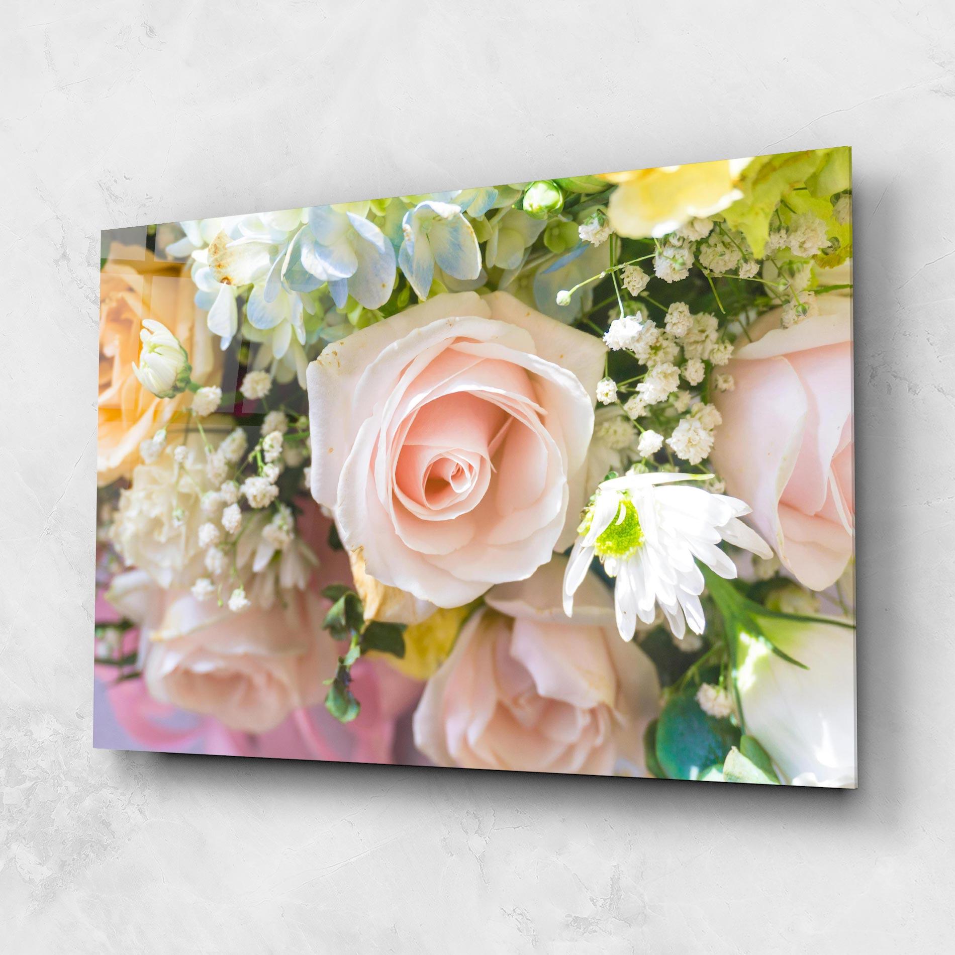 Glasbild Light Pink Bouquet mockup 1