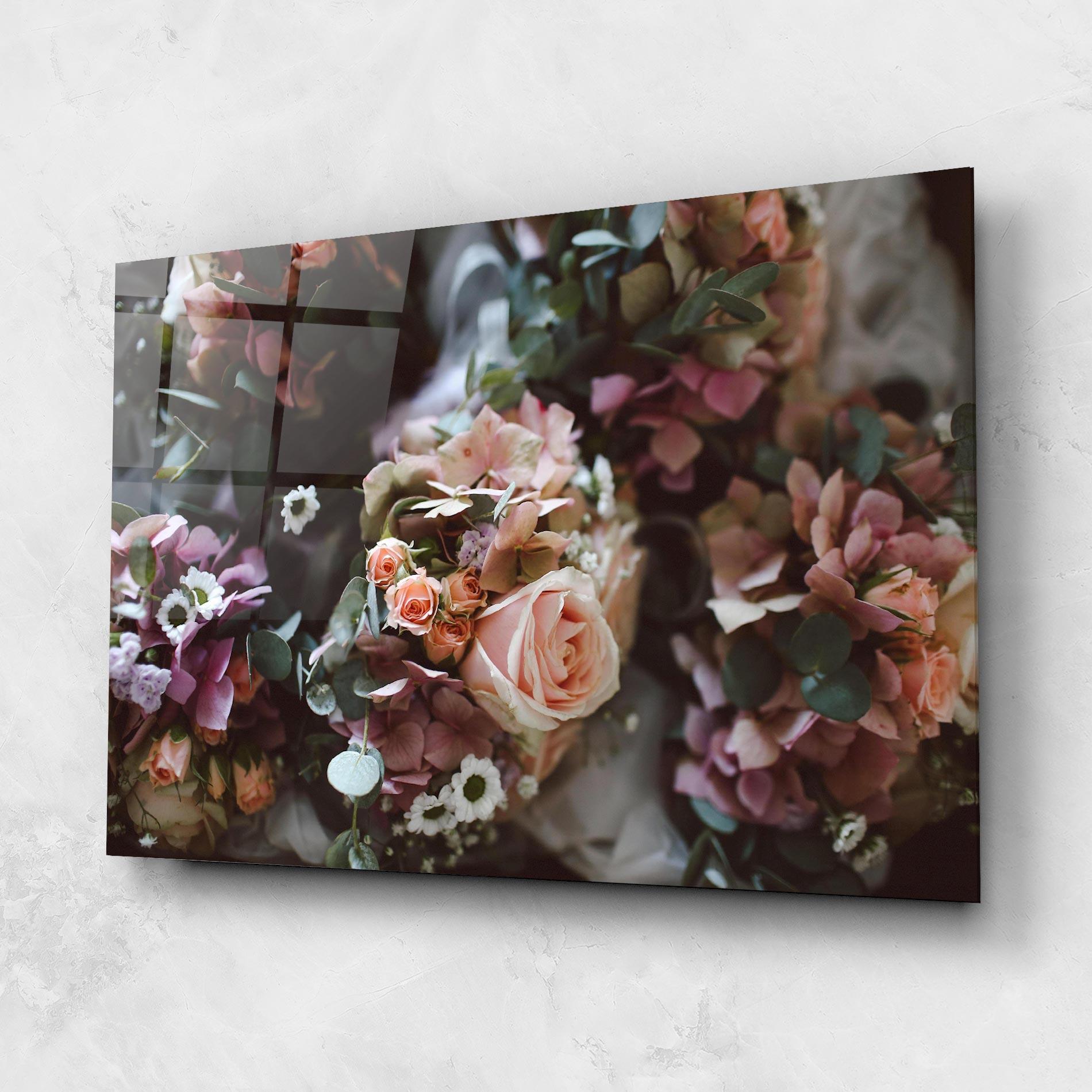 Glasbild Pink Mix Bouquet mockup 1