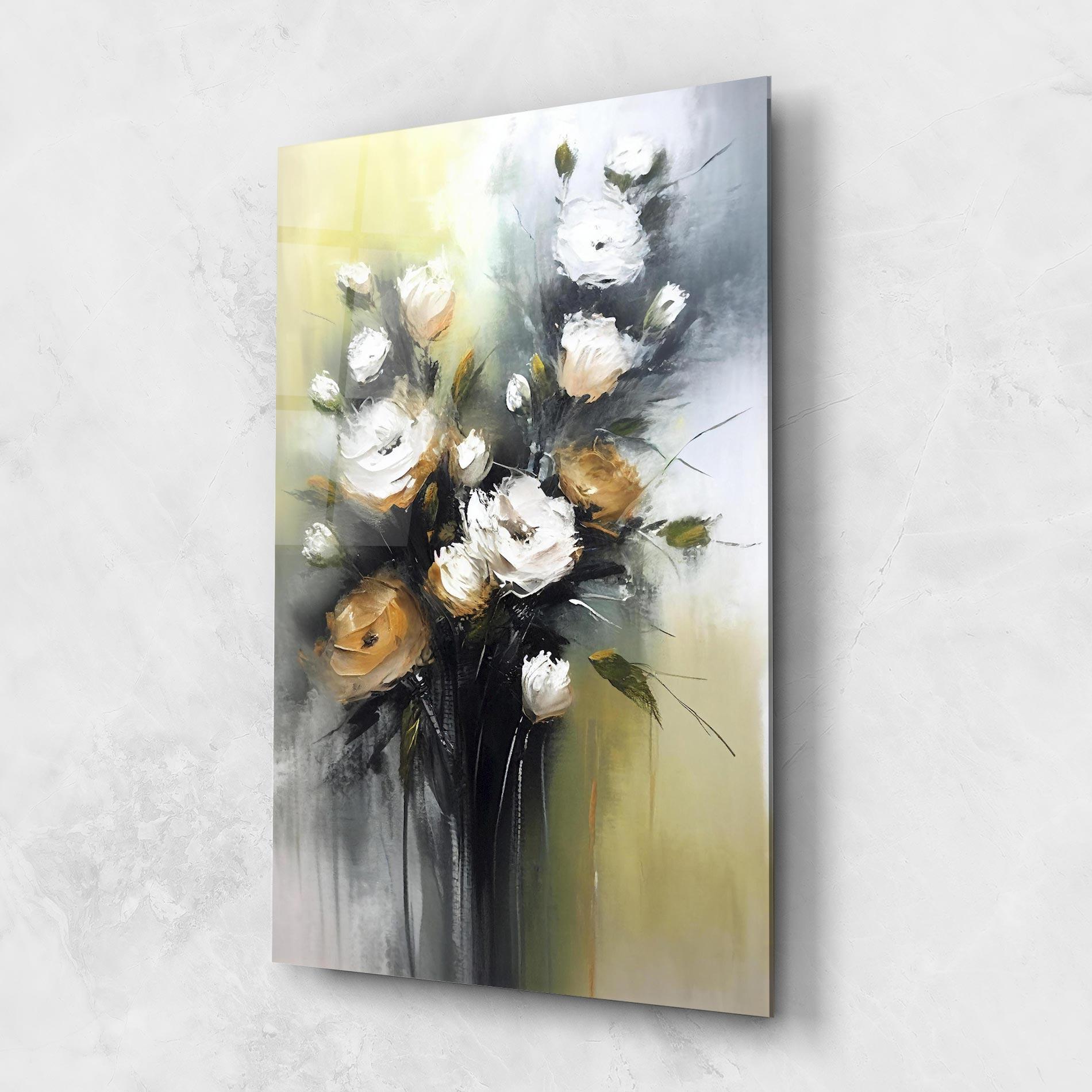 Glasbild Bouquet Painting mockup 1