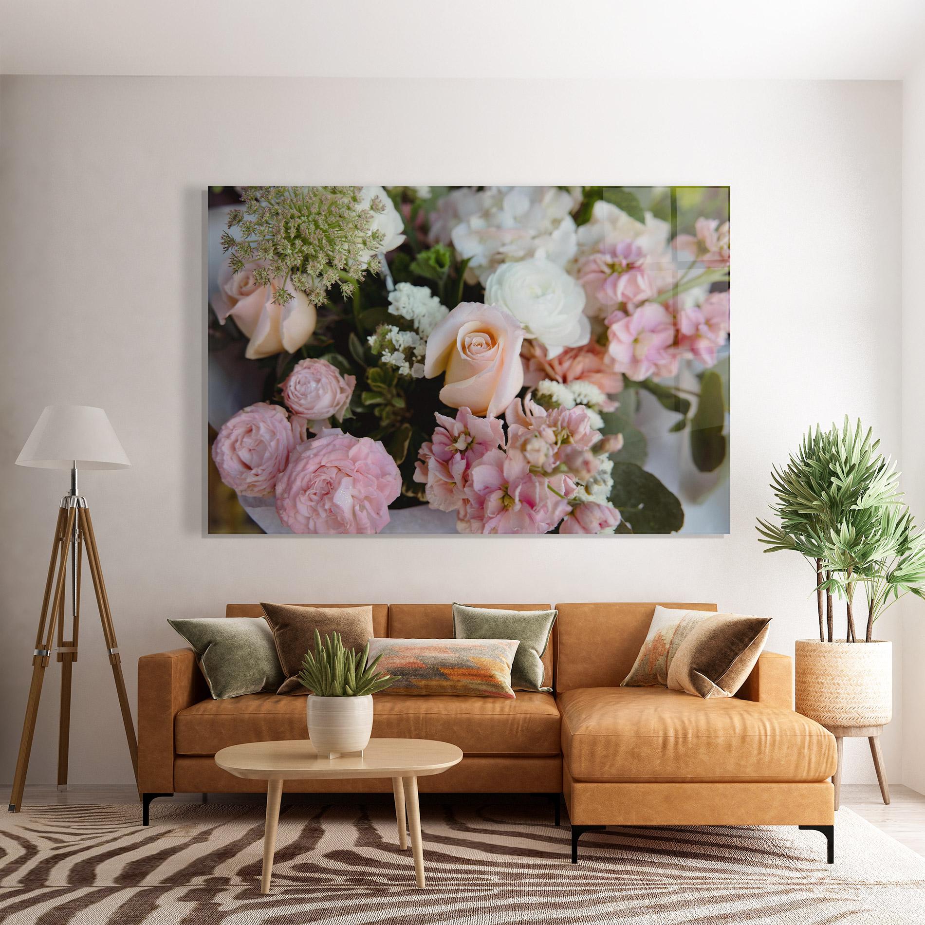 Glasbild Beautiful Pink Pastel mockup 7