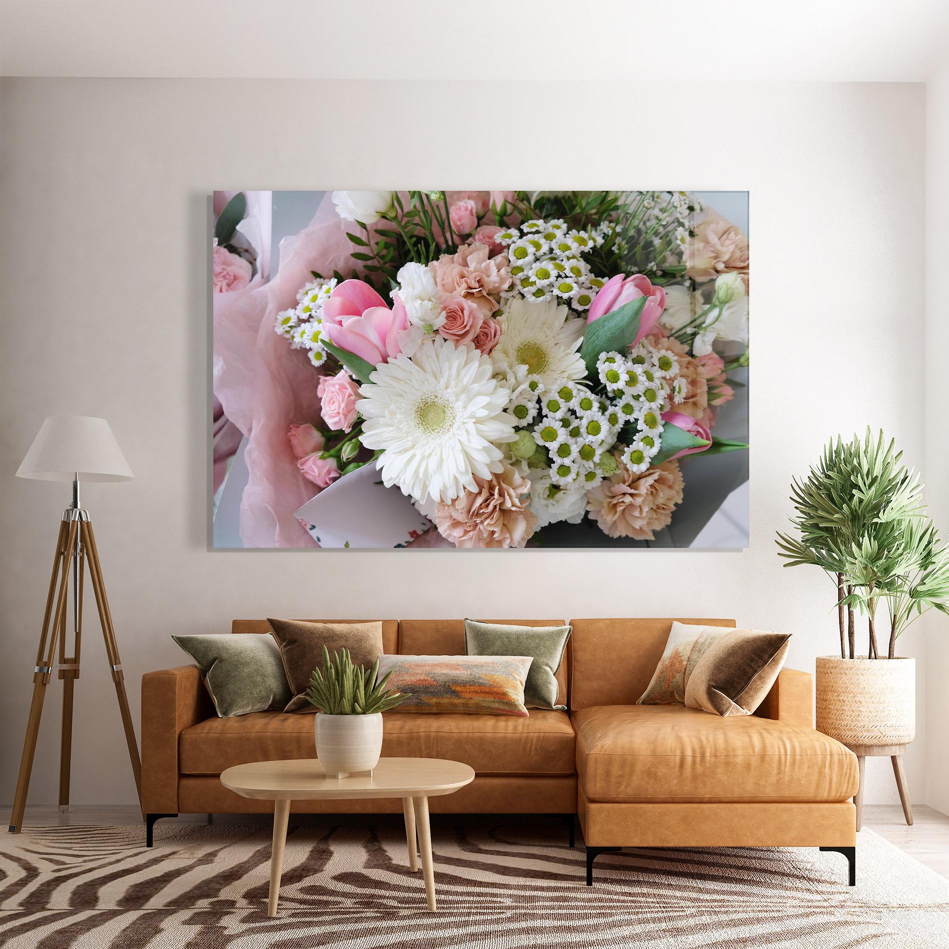 Glasbild Flower Mix Bouquet mockup 7