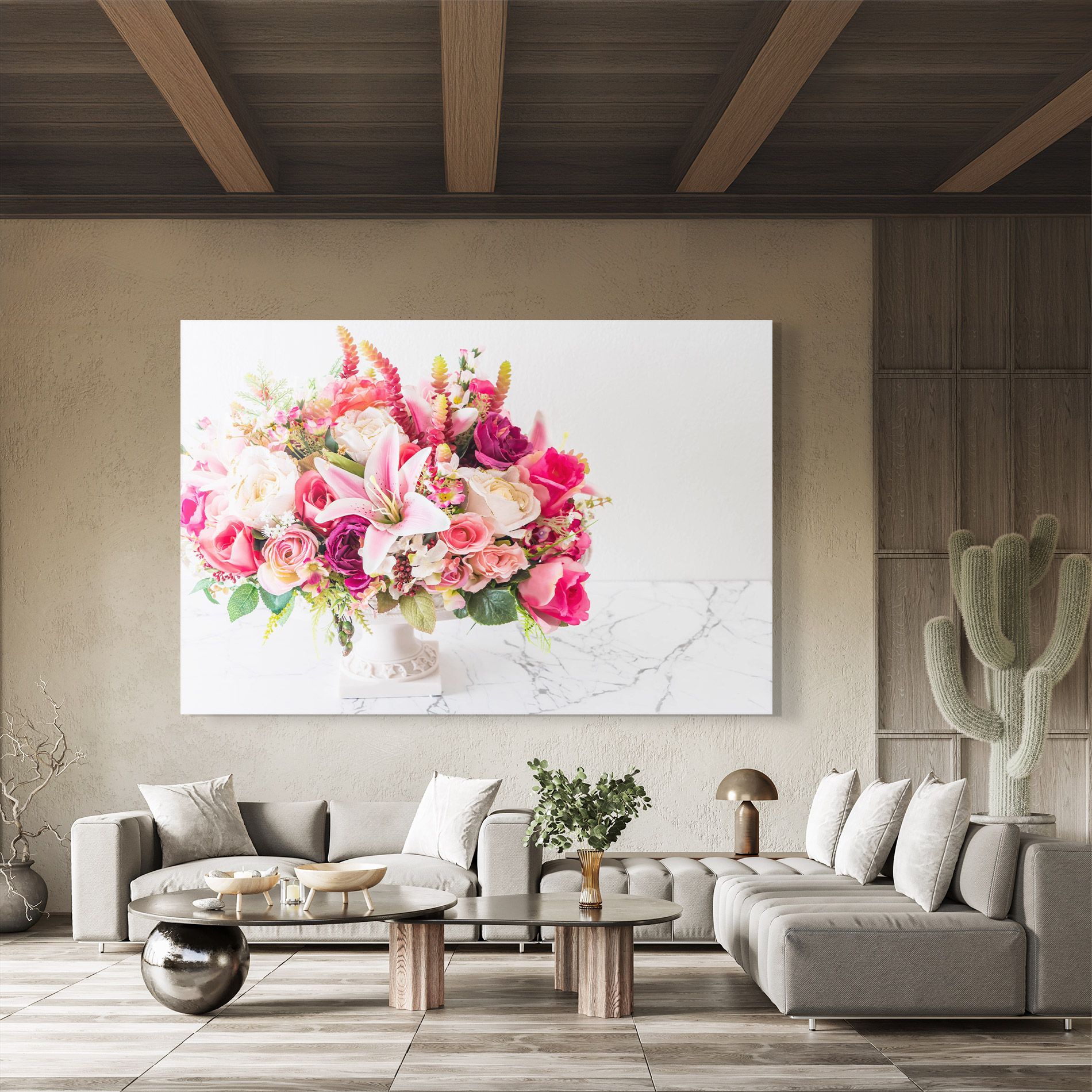 Bouquet Flowers Vase mockup 8