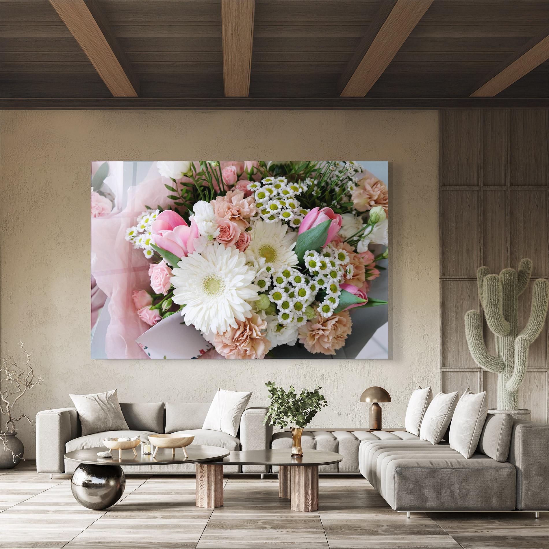 Glasbild Flower Mix Bouquet mockup 8