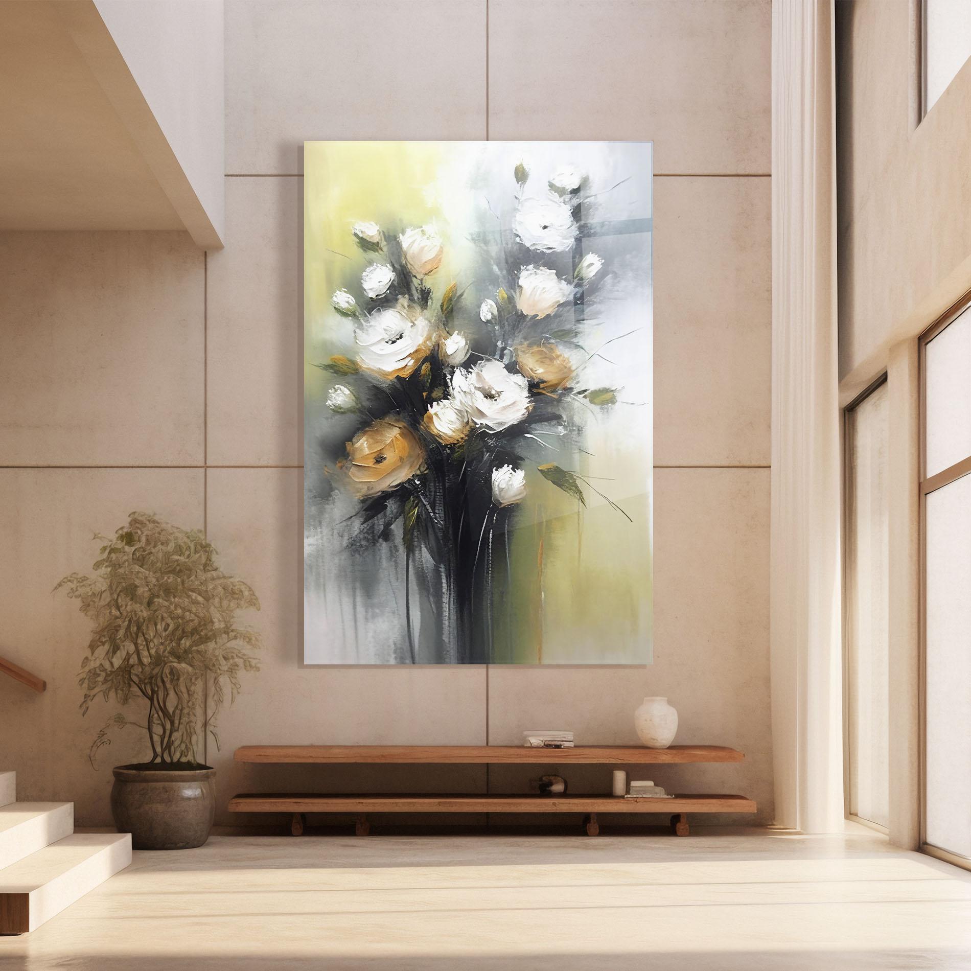 Glasbild Bouquet Painting mockup 8