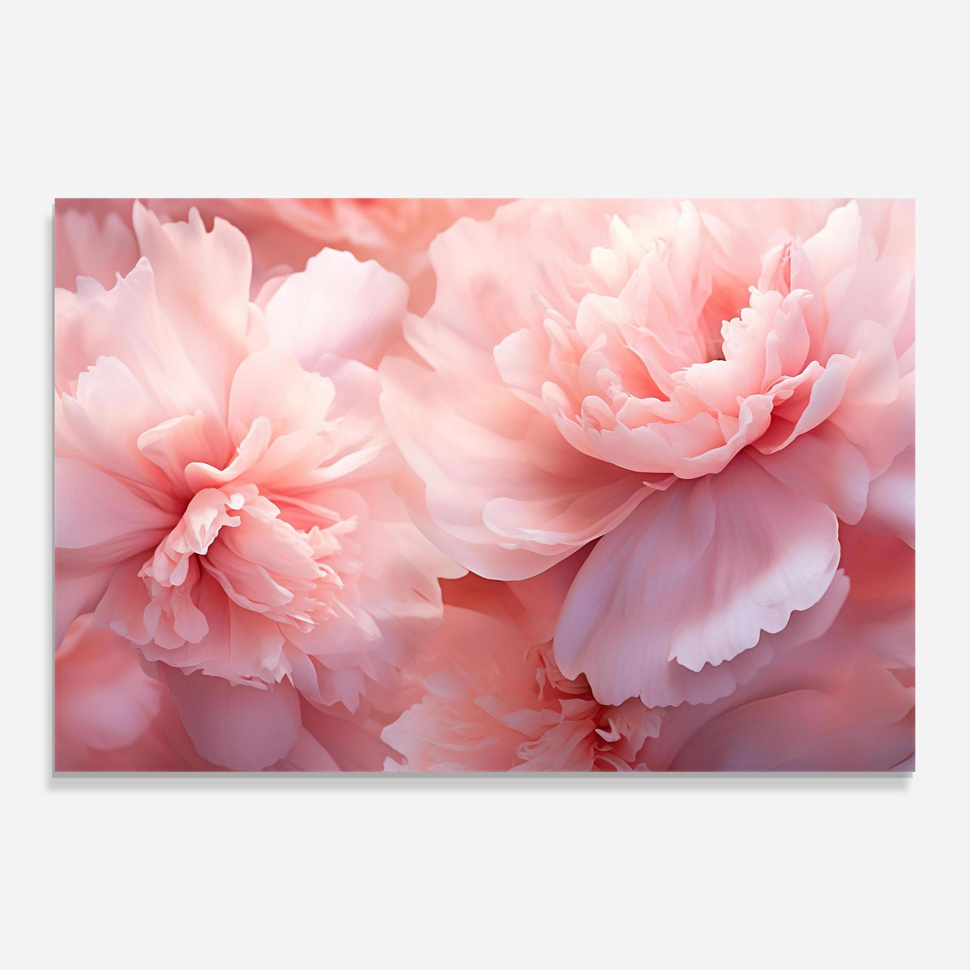 Glasbild Close Up Dreamy Peony mockup 0