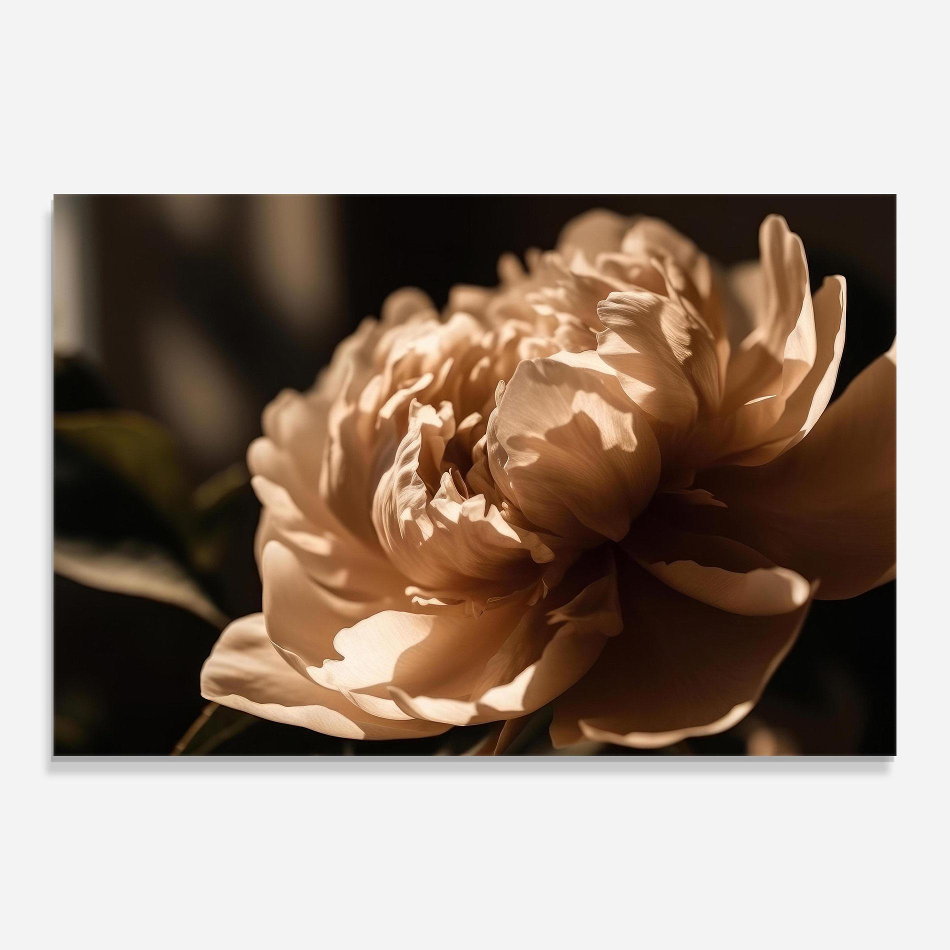 Glasbild Cream Peony mockup 0