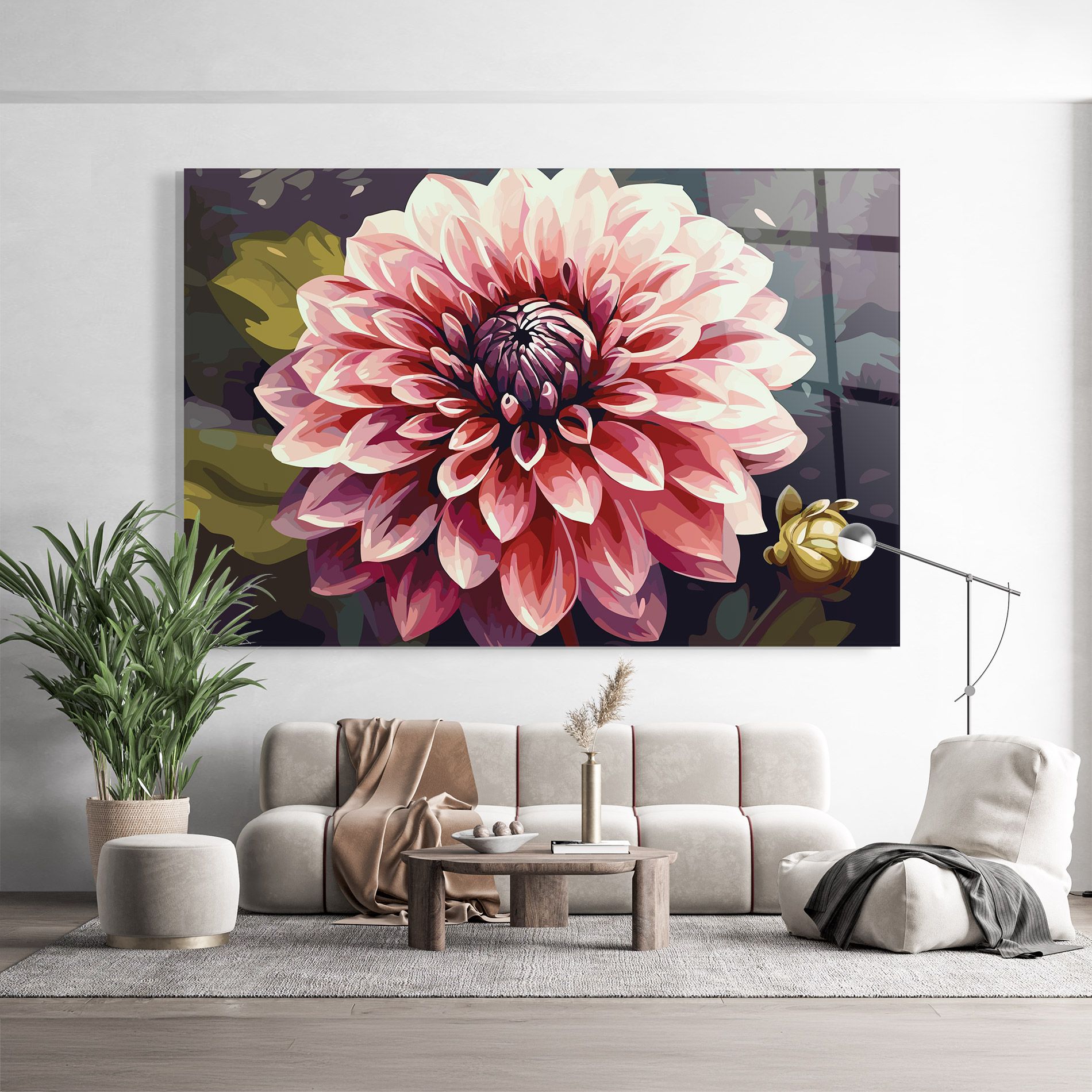 Open Pink Flower mockup 9