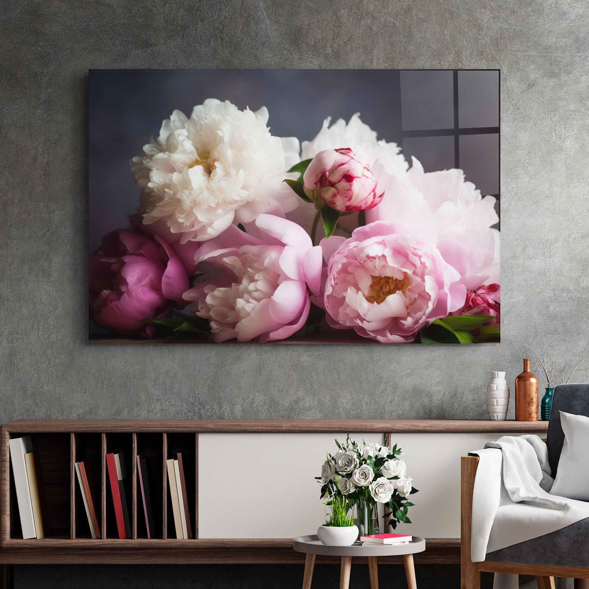 Peonies With Grey mockup 2