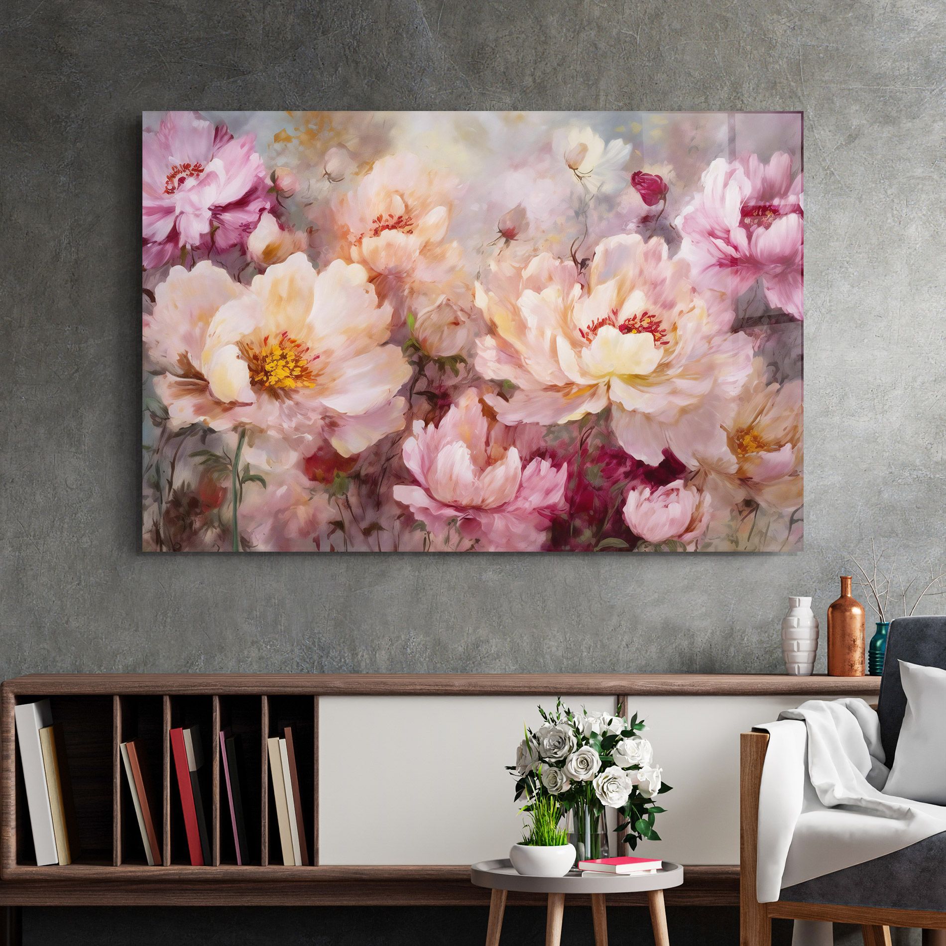 Peony Painting Art mockup 2