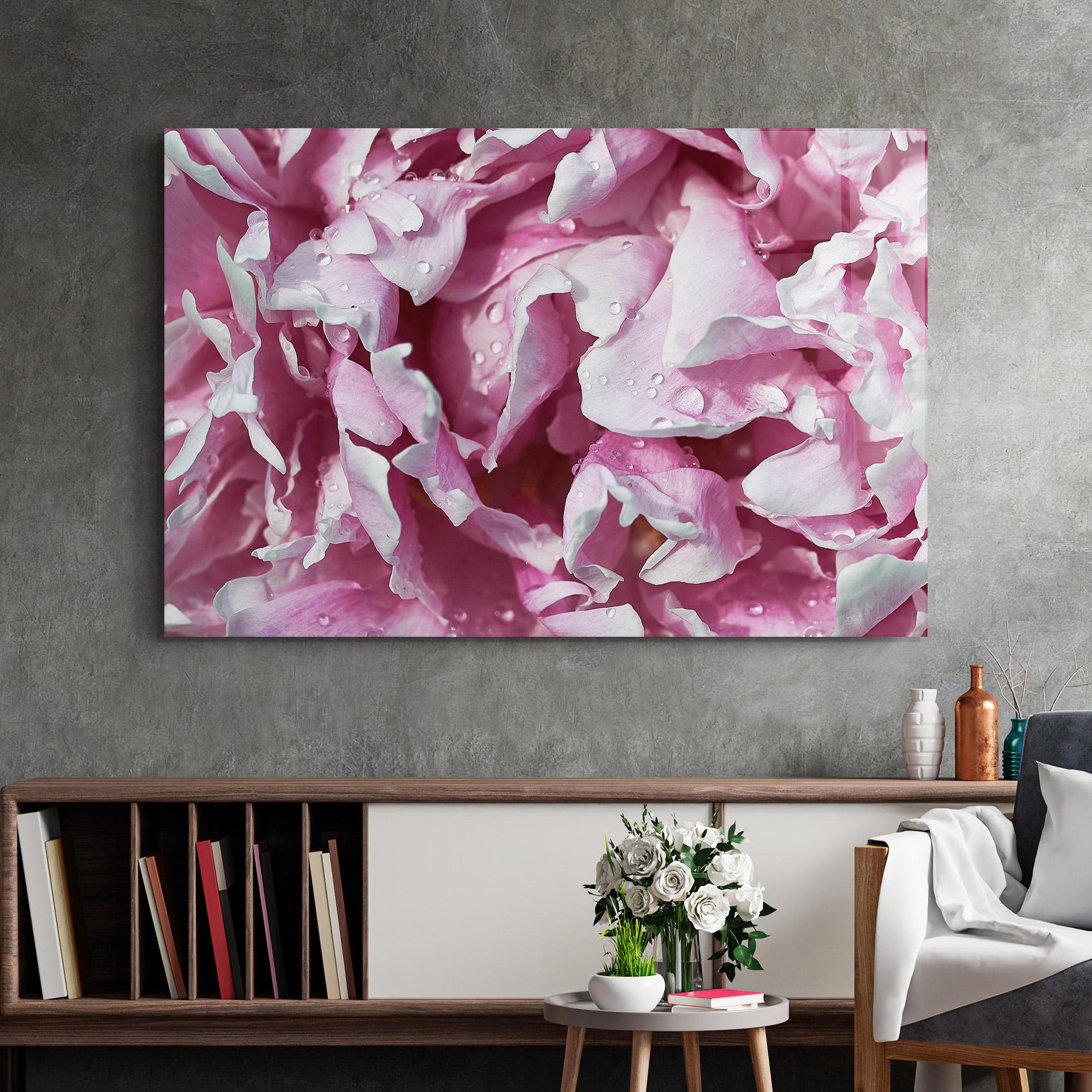 Glasbild Peony Petals mockup 2