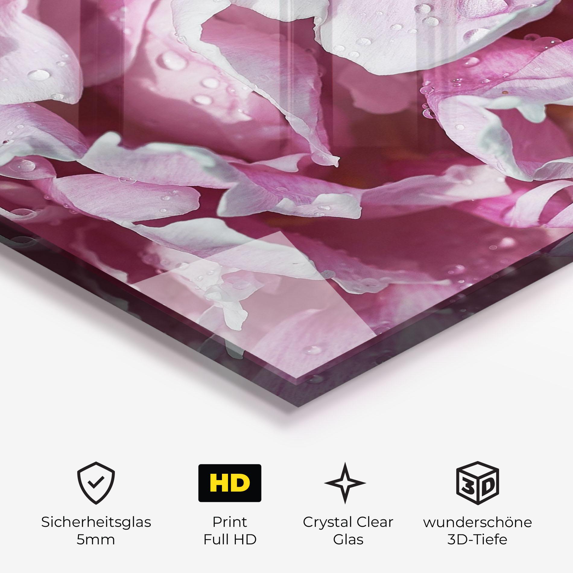 Glasbild Peony Petals mockup 3