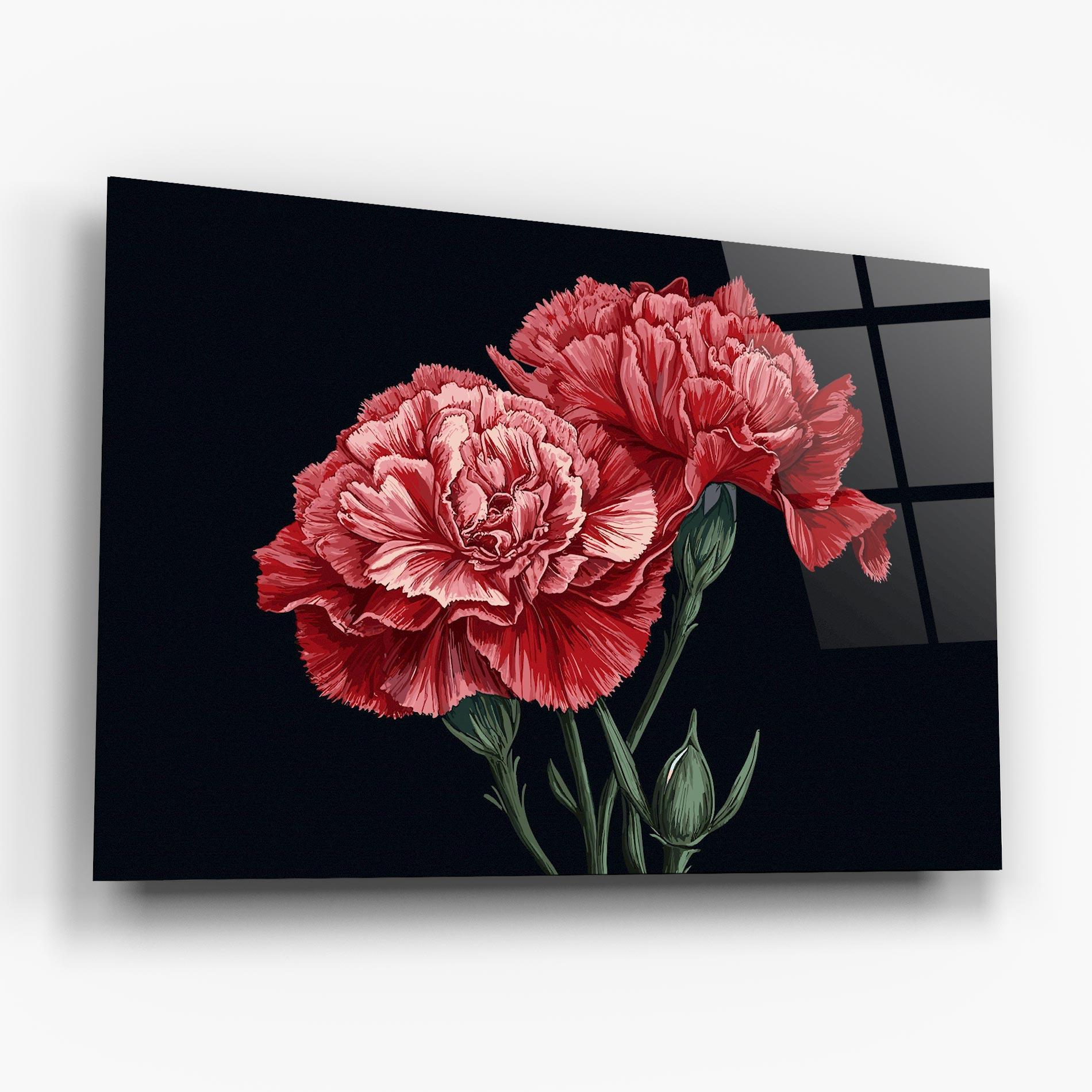 Glasbild Beautiful Peony mockup 6