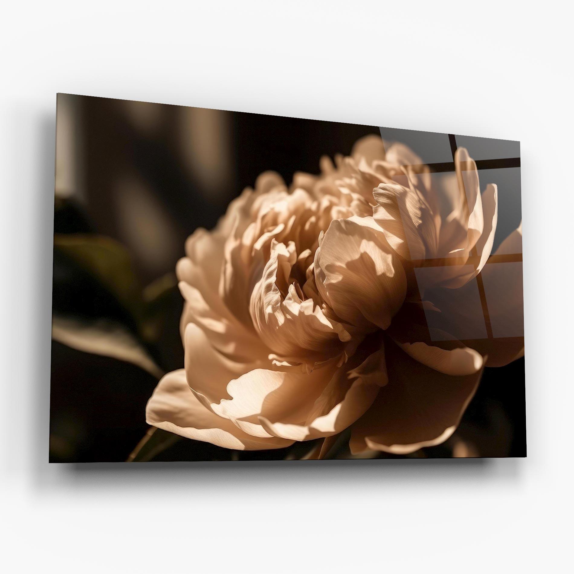 Glasbild Cream Peony mockup 6