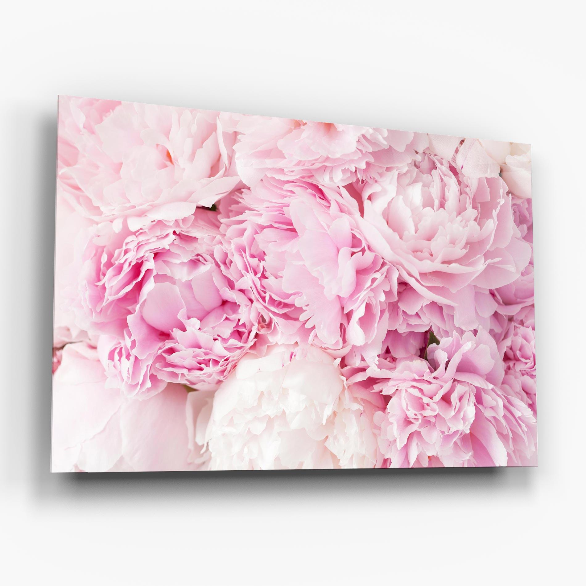 Glasbild Dreamy Pink Pastel Peony mockup 6