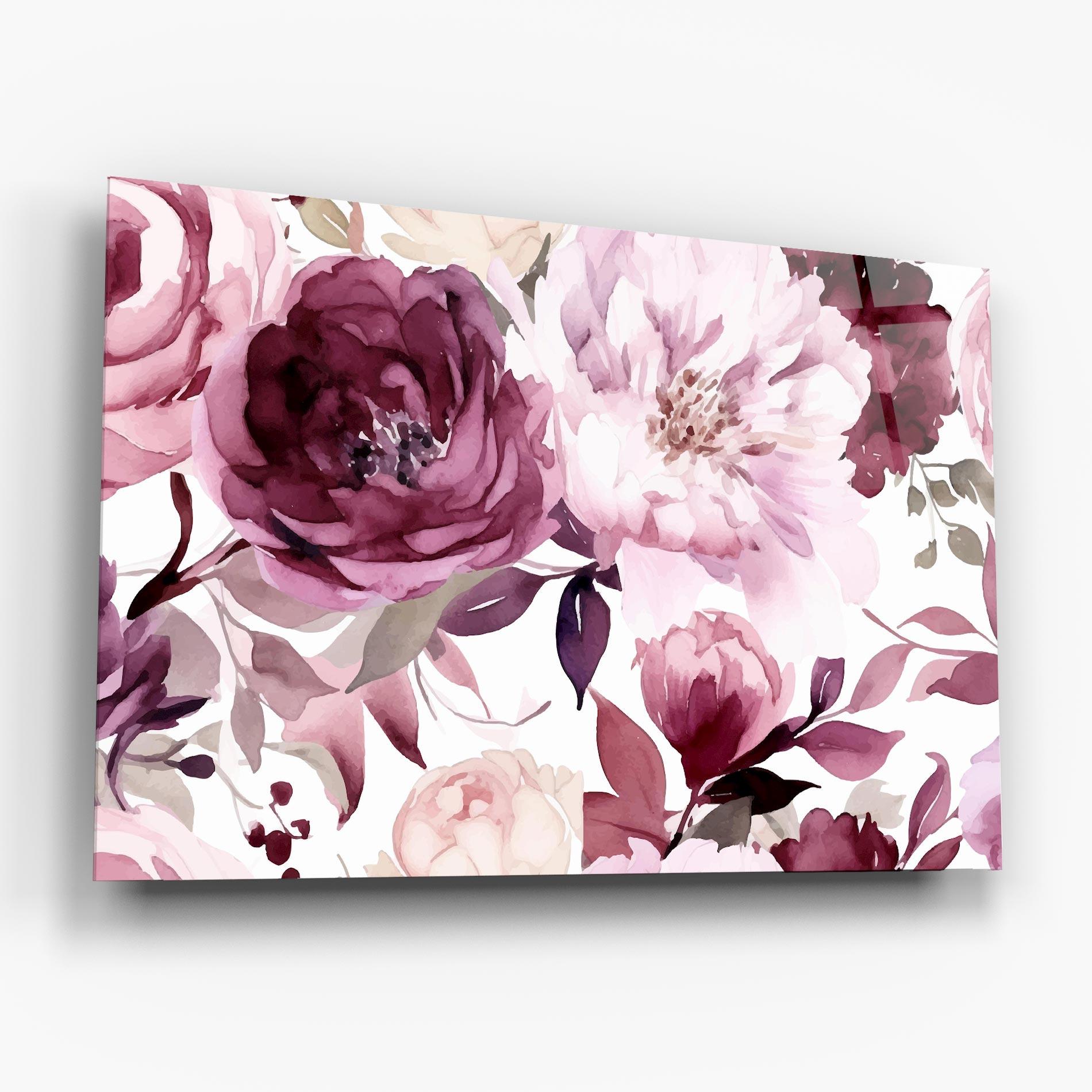 Glasbild Peony Pink Purple mockup 6