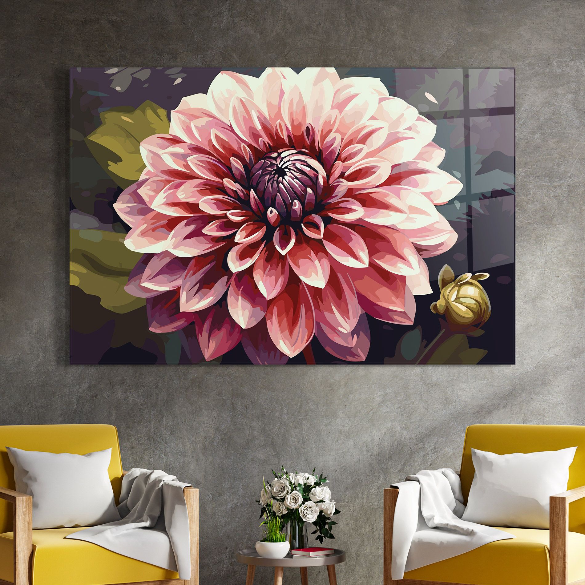 Open Pink Flower mockup 4