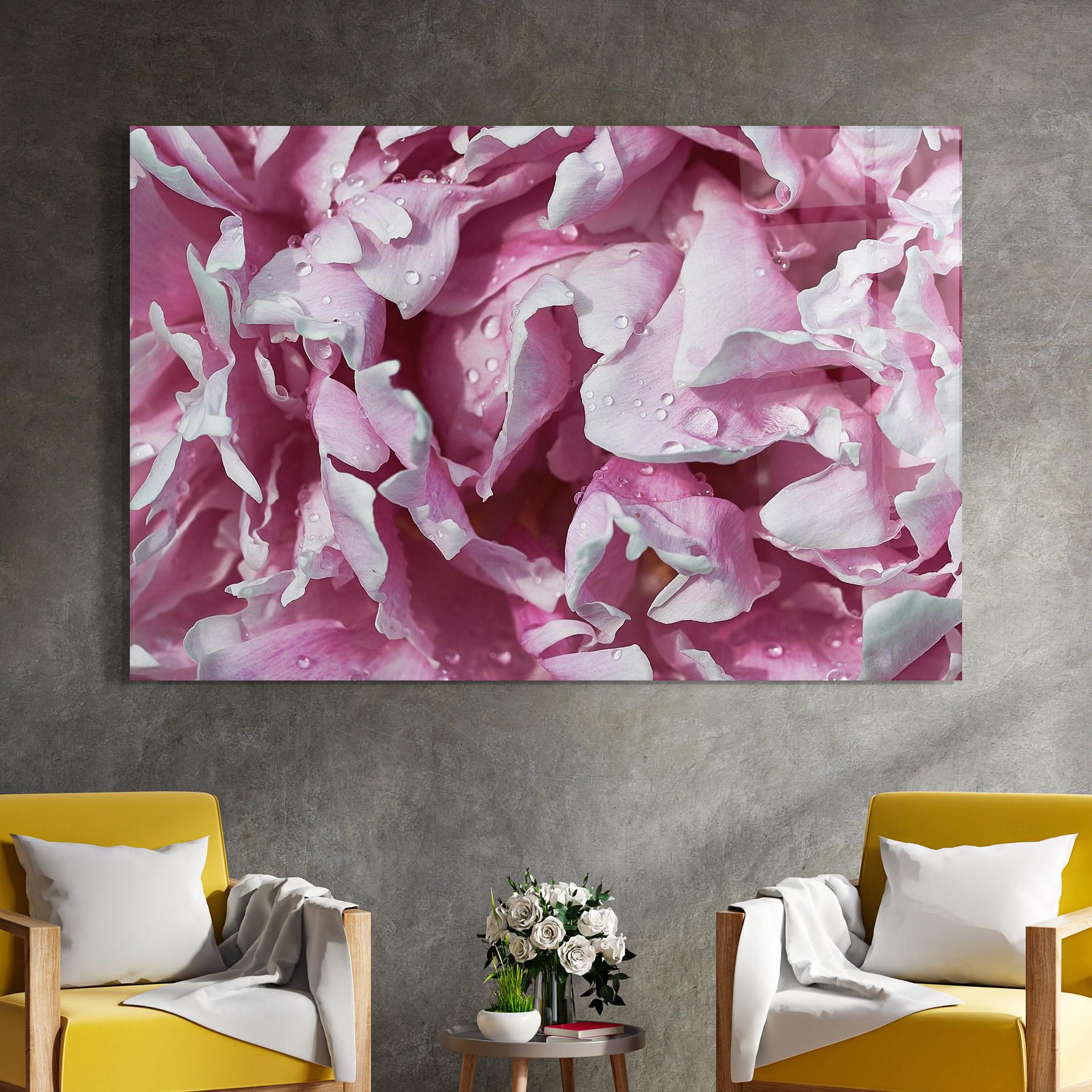 Glasbild Peony Petals mockup 4
