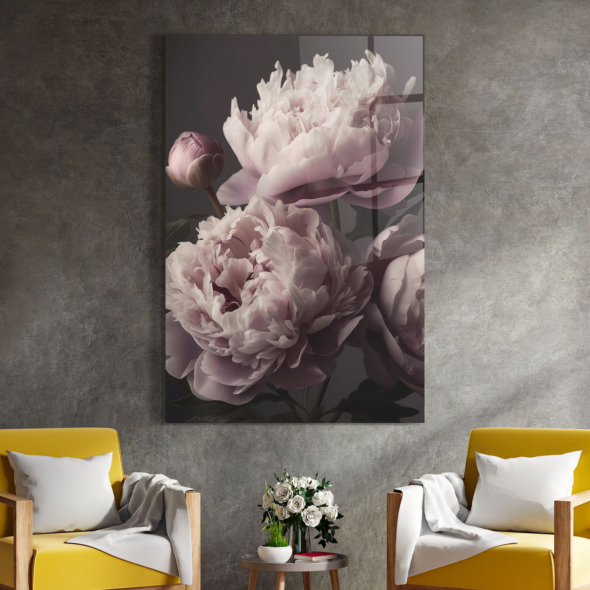 Grey Pastel Pink Peony mockup 4