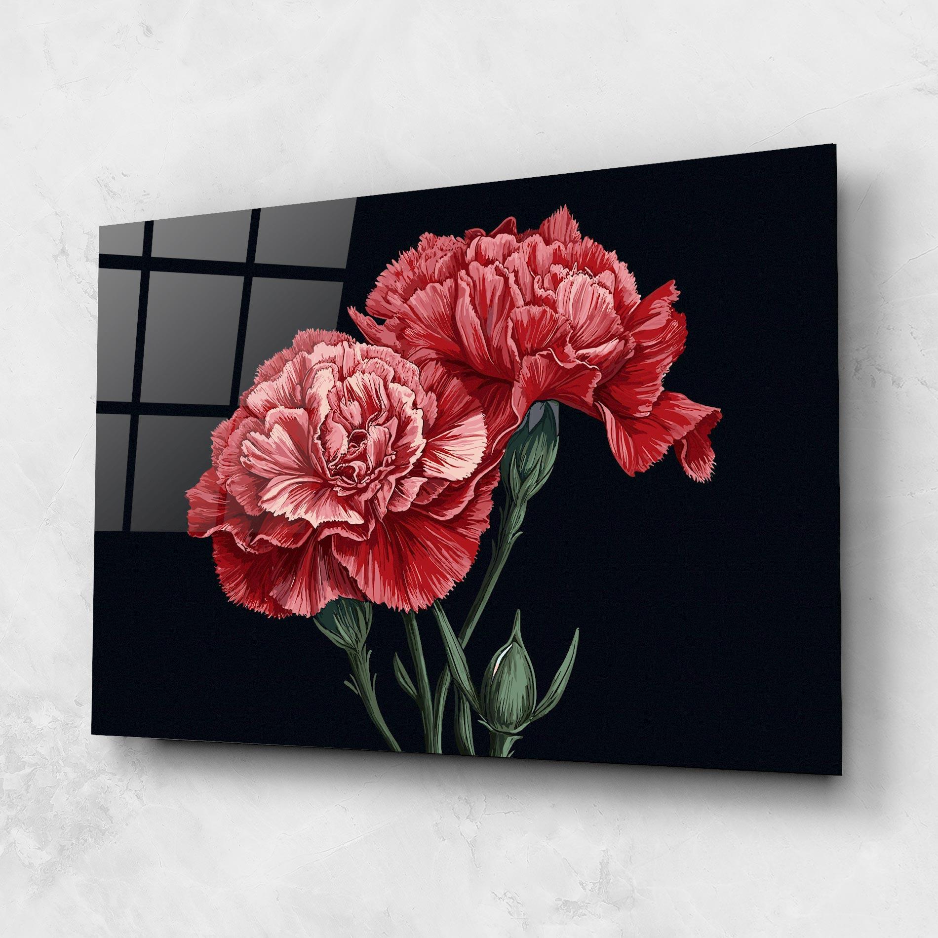 Glasbild Beautiful Peony mockup 1