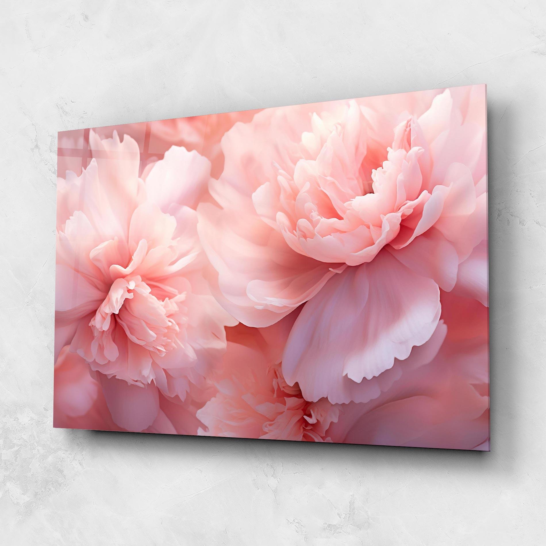 Glasbild Close Up Dreamy Peony mockup 1
