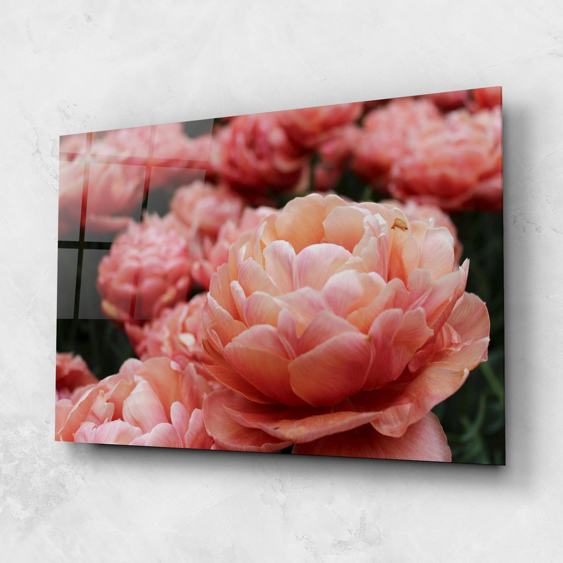Glasbild Light Orange Peony mockup 1