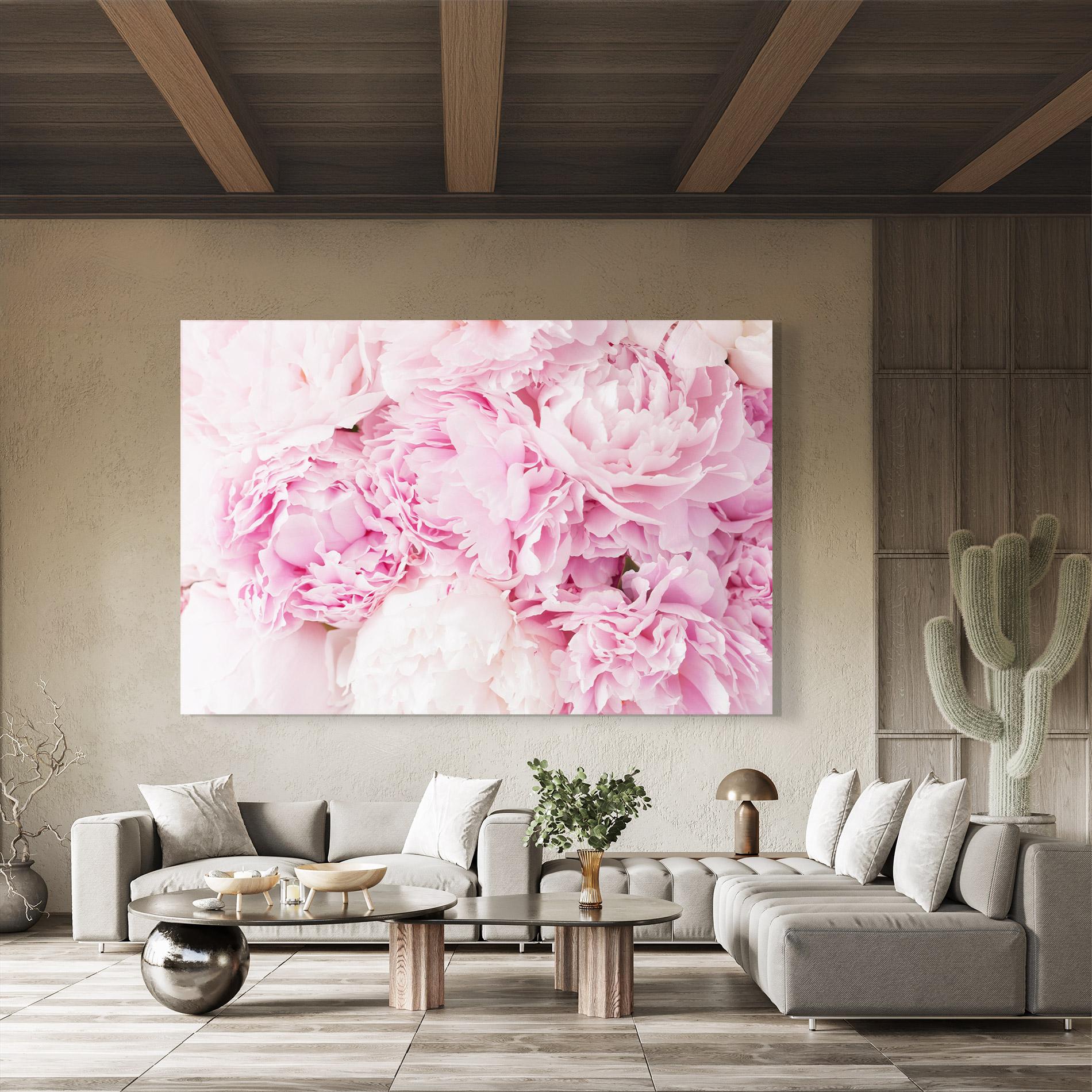 Glasbild Dreamy Pink Pastel Peony mockup 8
