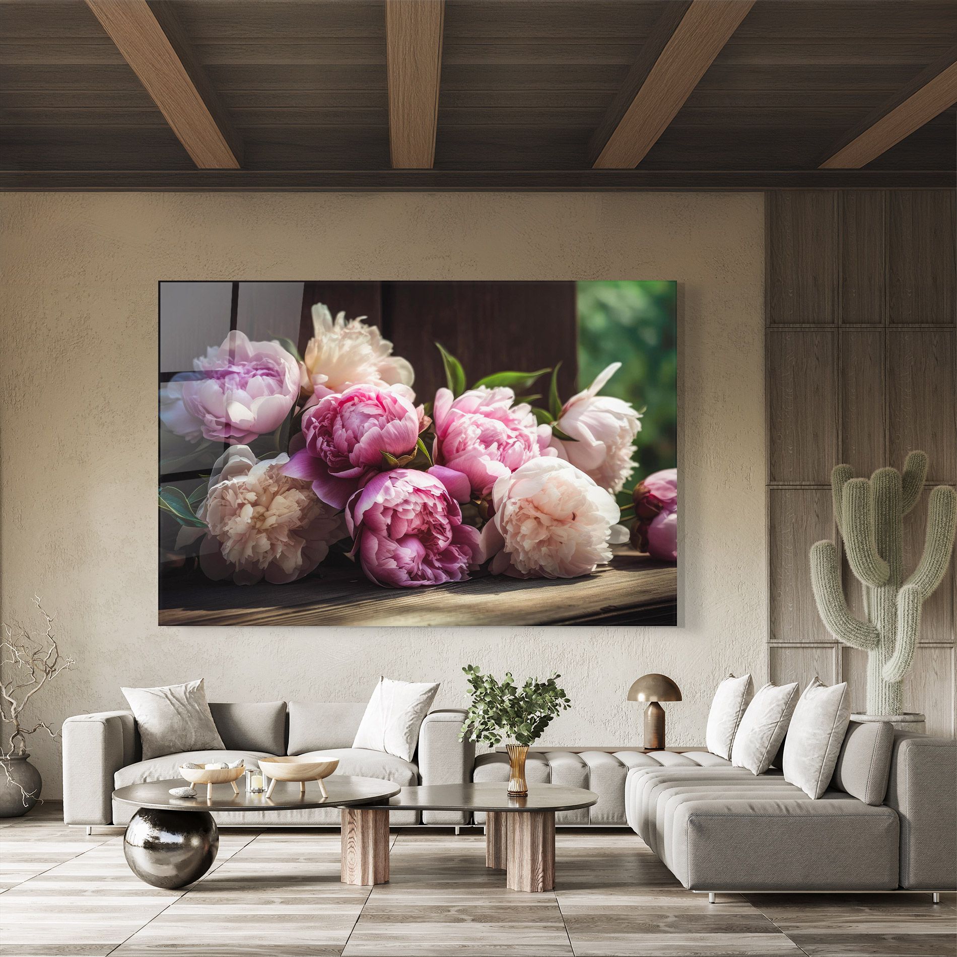 Peonies On The Table mockup 8