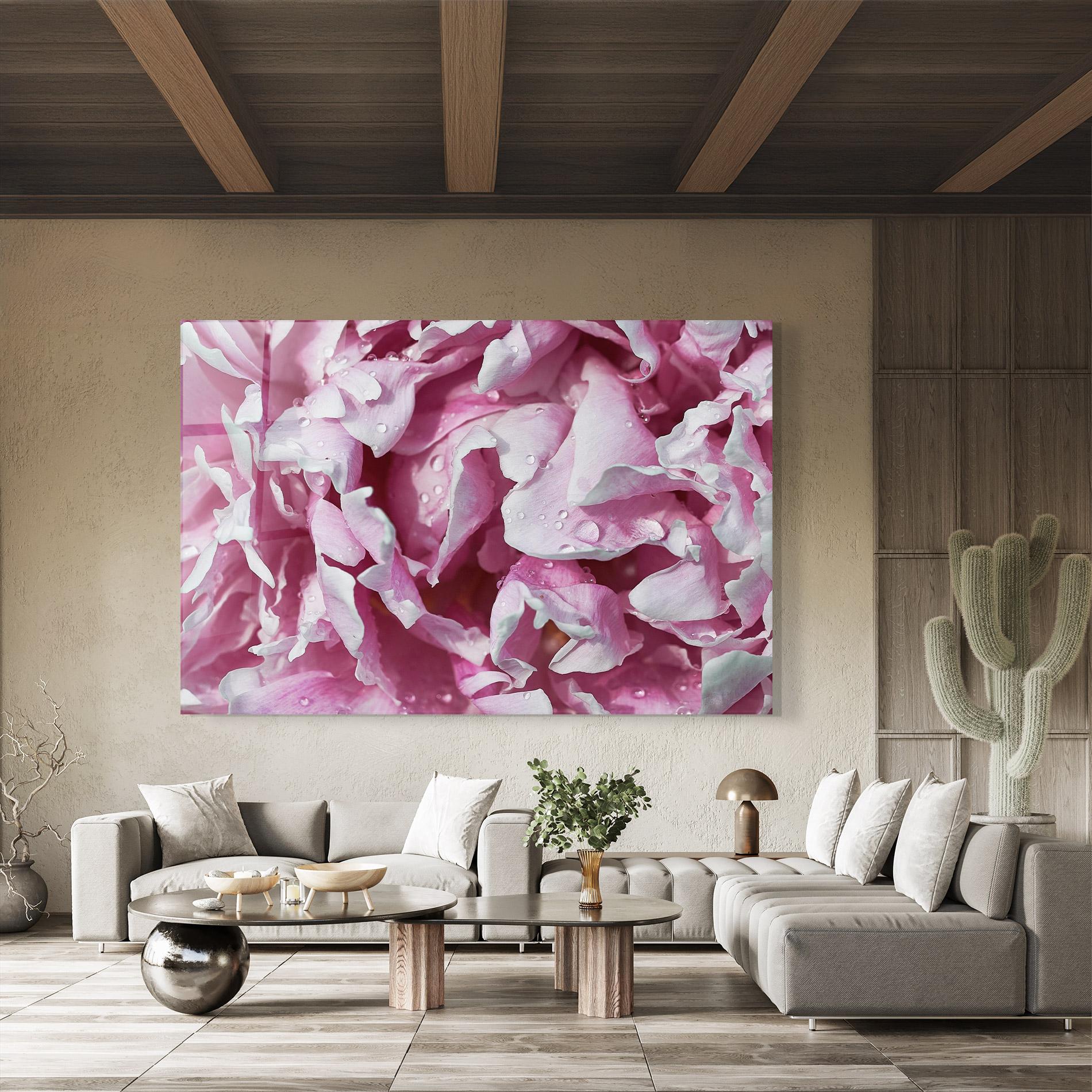 Glasbild Peony Petals mockup 8