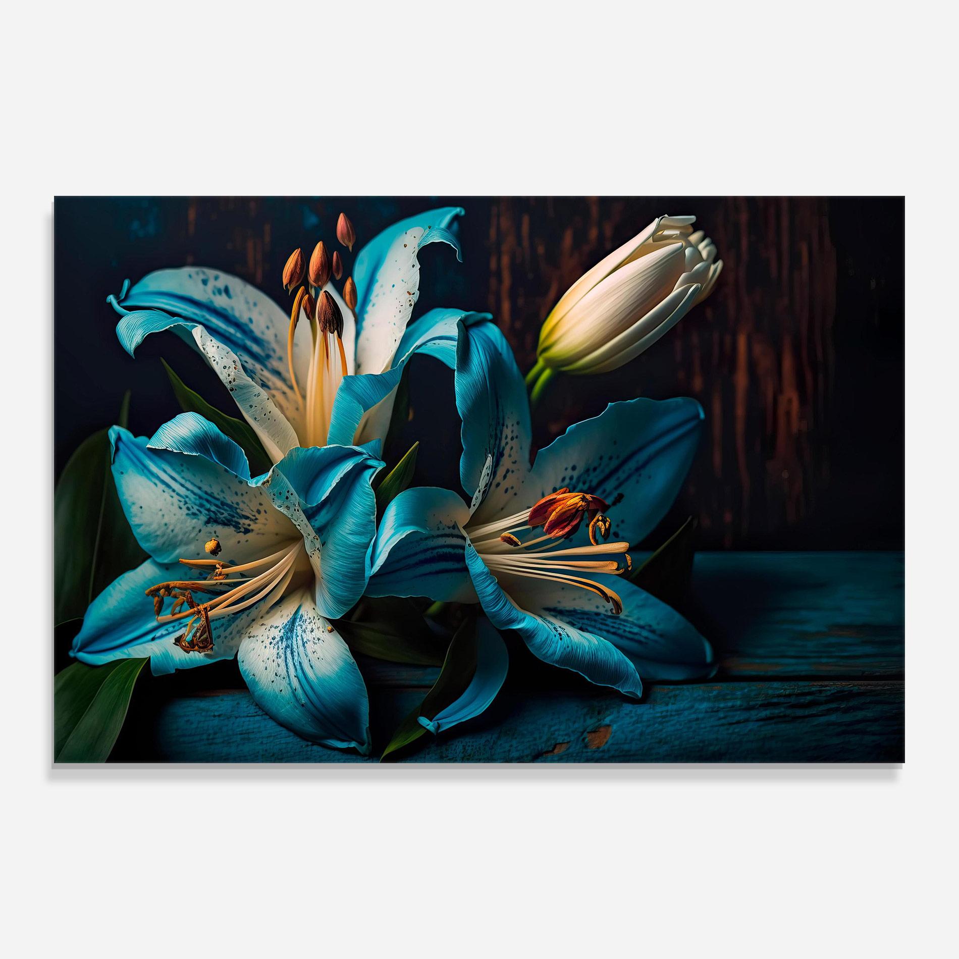 Glasbild Blue Lily mockup 0