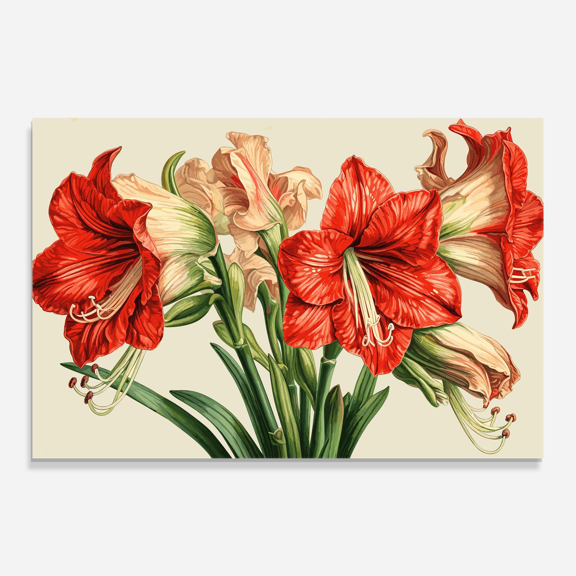 Glasbild Orange Cream Lily mockup 0