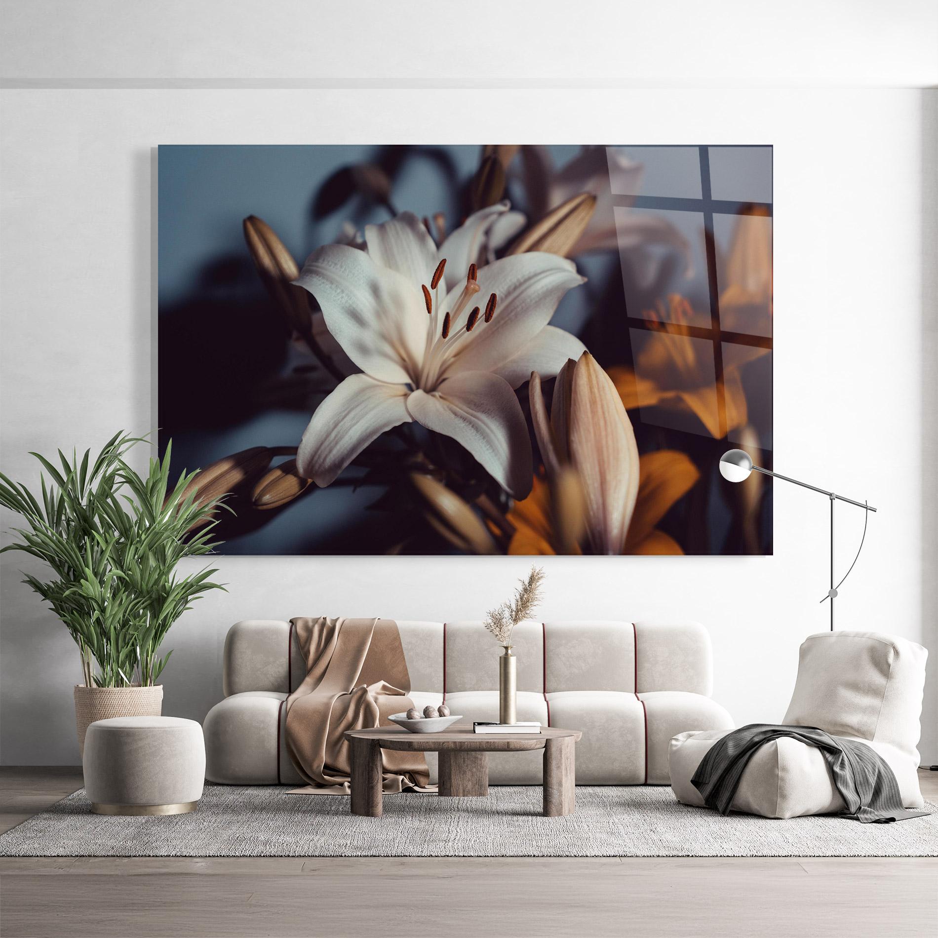 Glasbild Cream Lily mockup 9