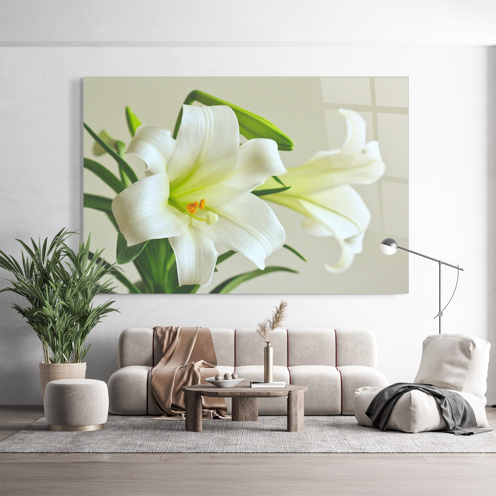 Glasbild Green Lily mockup 9