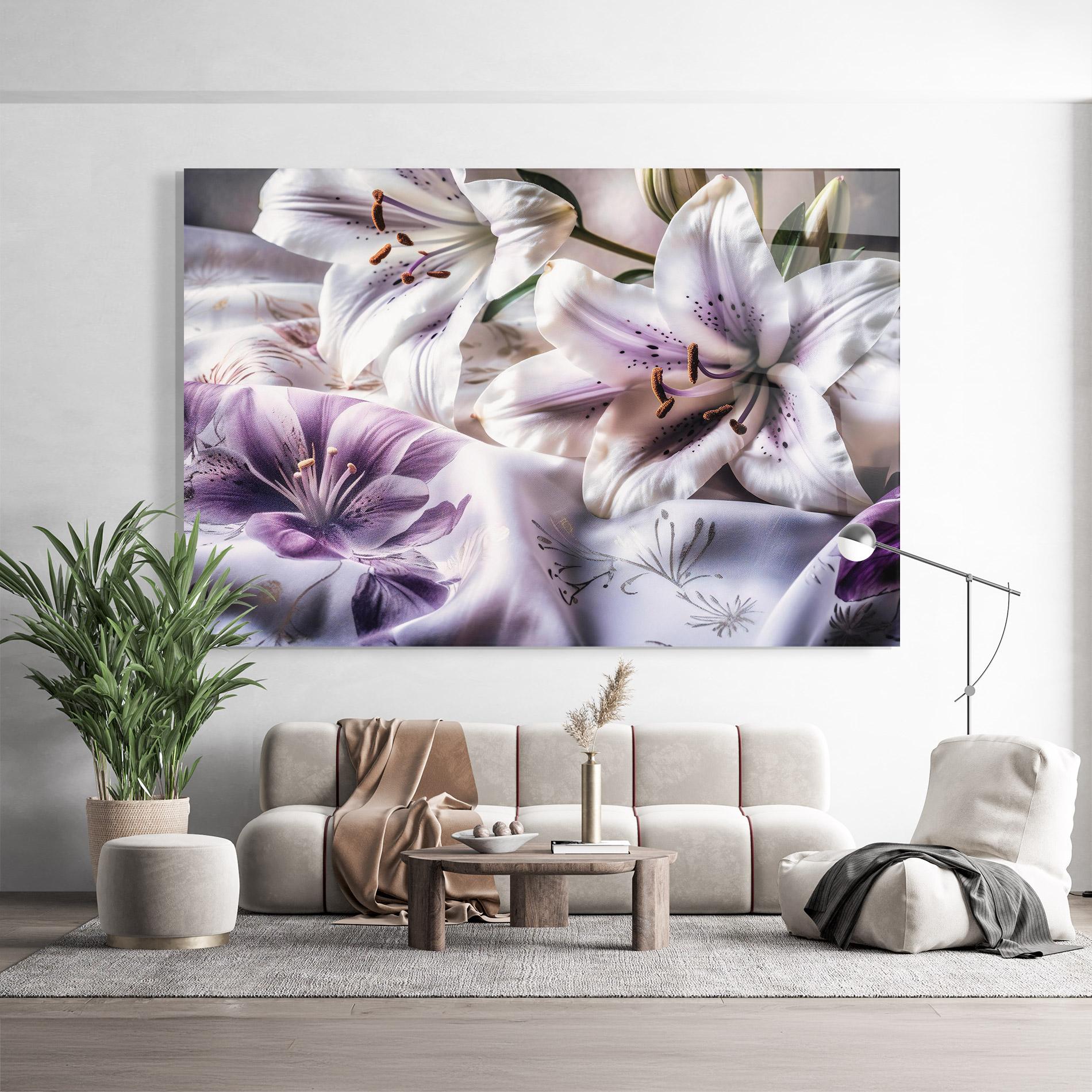 Glasbild Light Purple Lily mockup 9