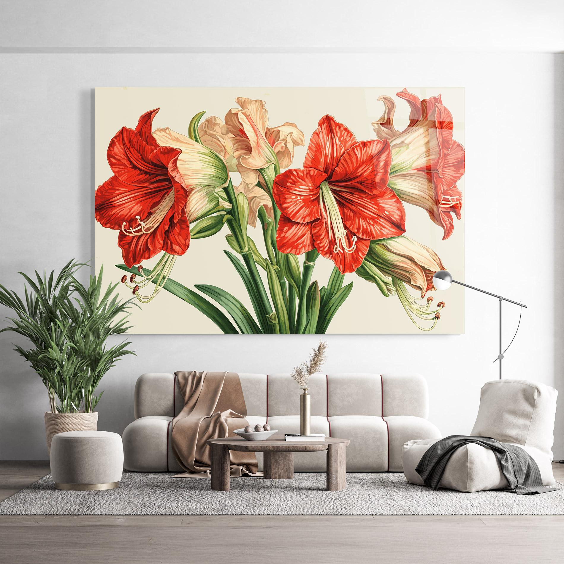 Glasbild Orange Cream Lily mockup 9