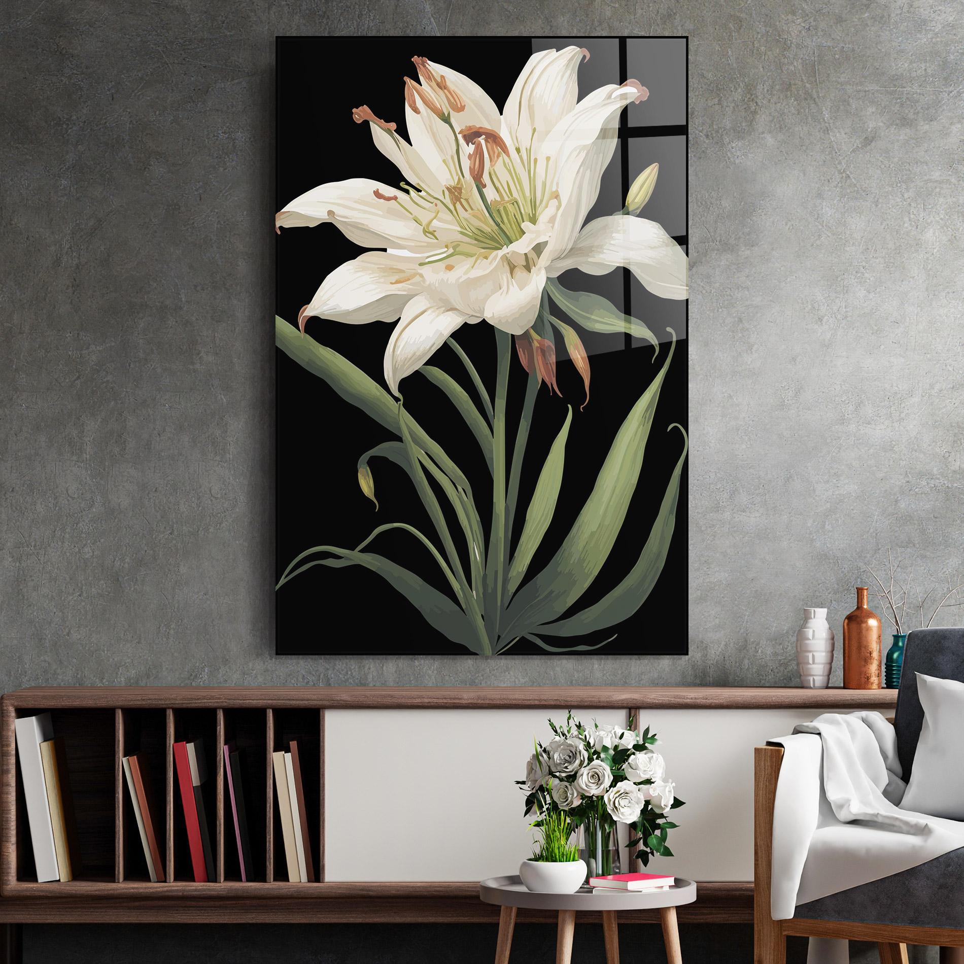 Glasbild Columbia White Lily mockup 2