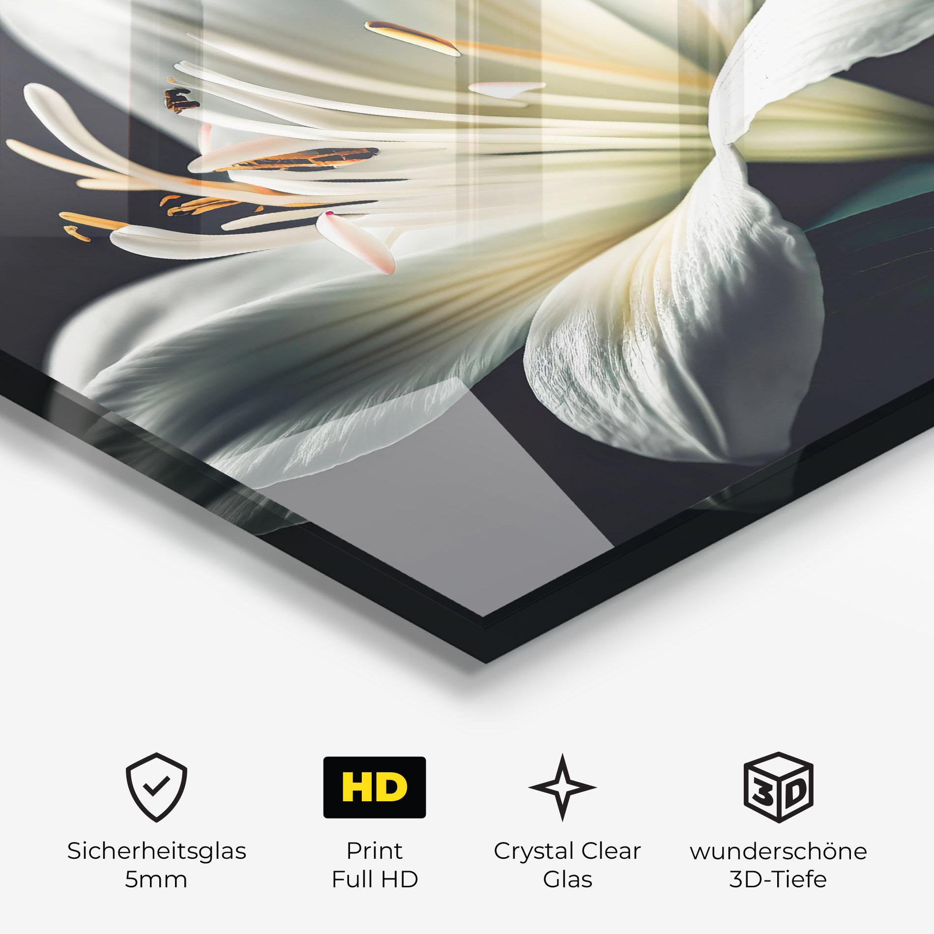 Glasbild Light Grey Lily mockup 3