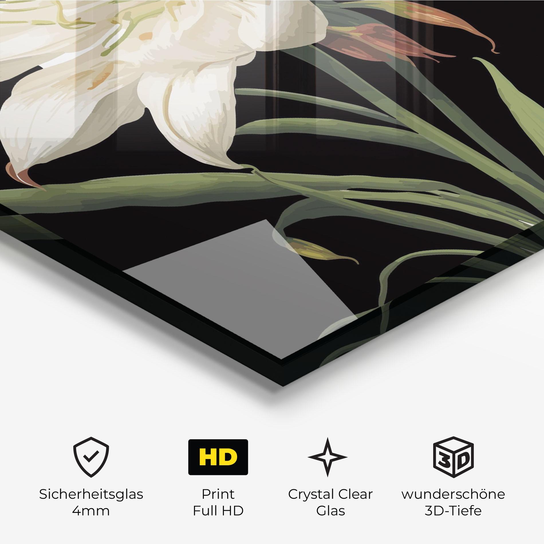 Glasbild Columbia White Lily mockup 3