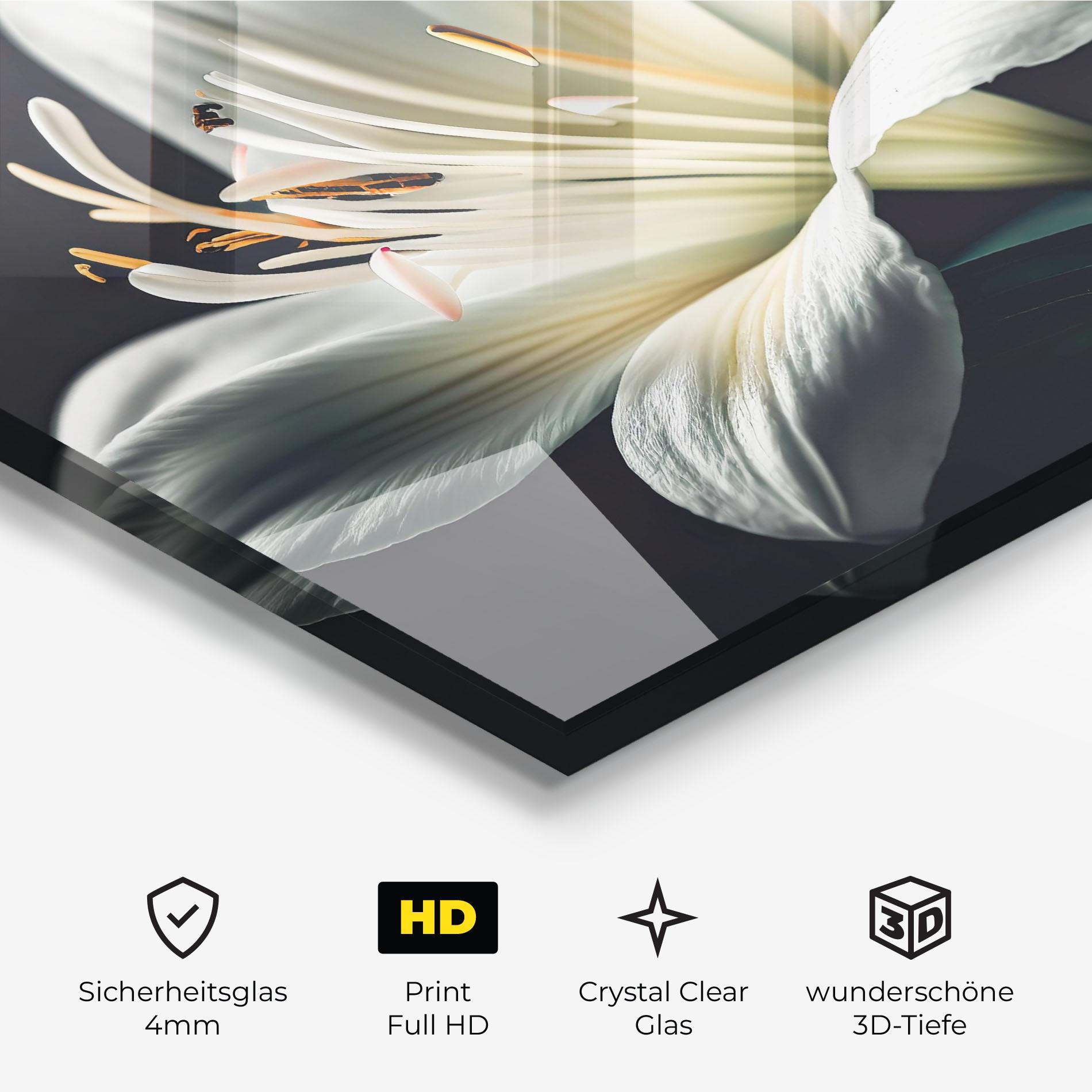 Glasbild Light Grey Lily mockup 3