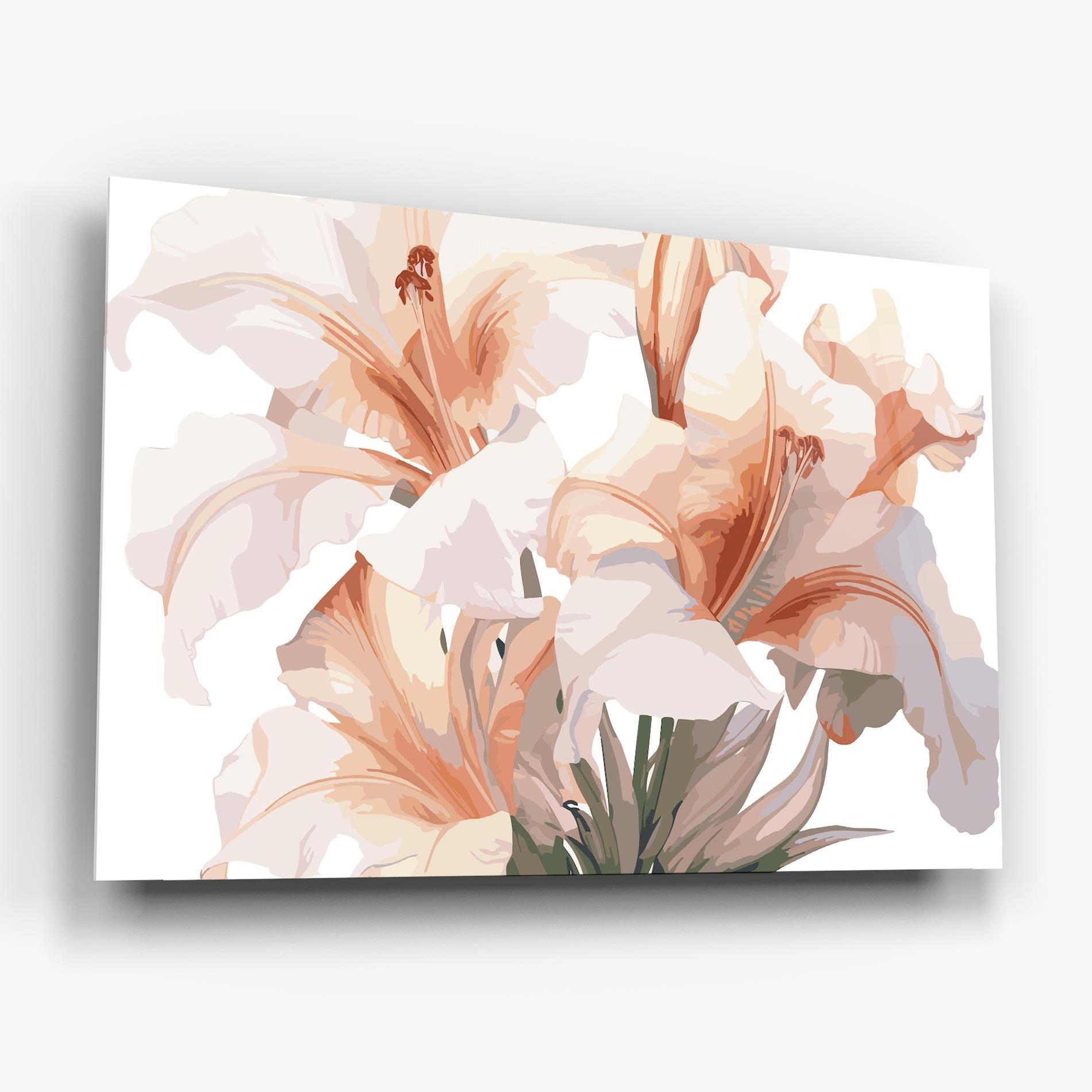 Glasbild Light Pink Lily mockup 6