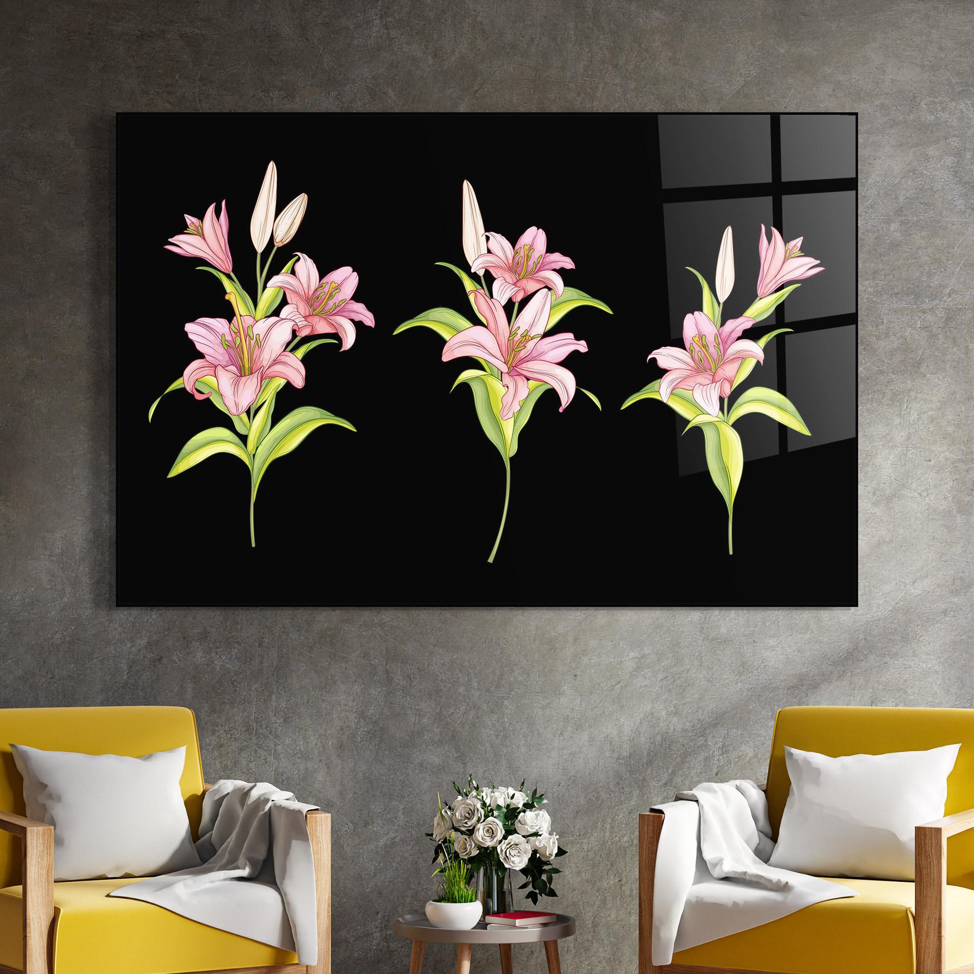 Glasbild Lily Set mockup 4