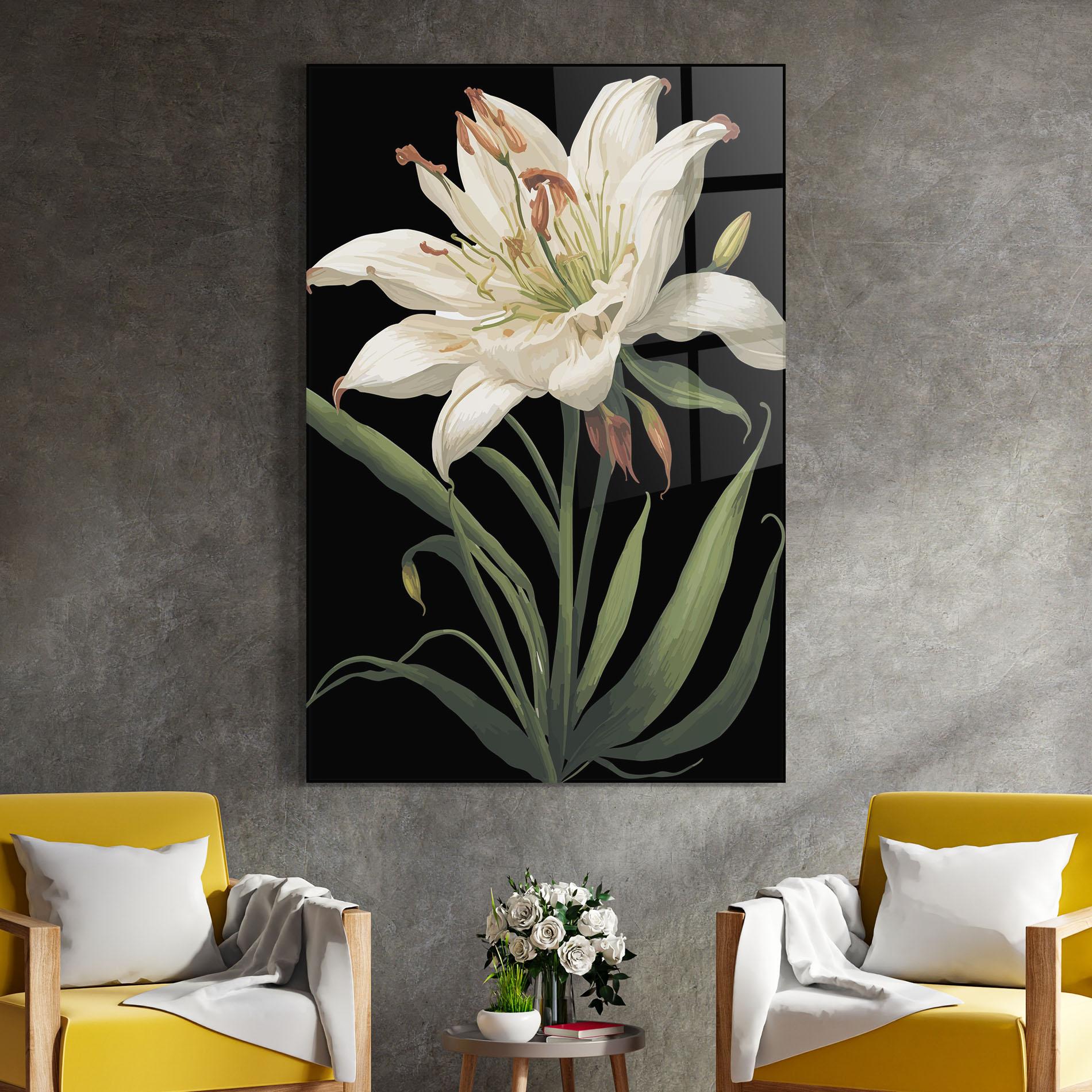 Glasbild Columbia White Lily mockup 4